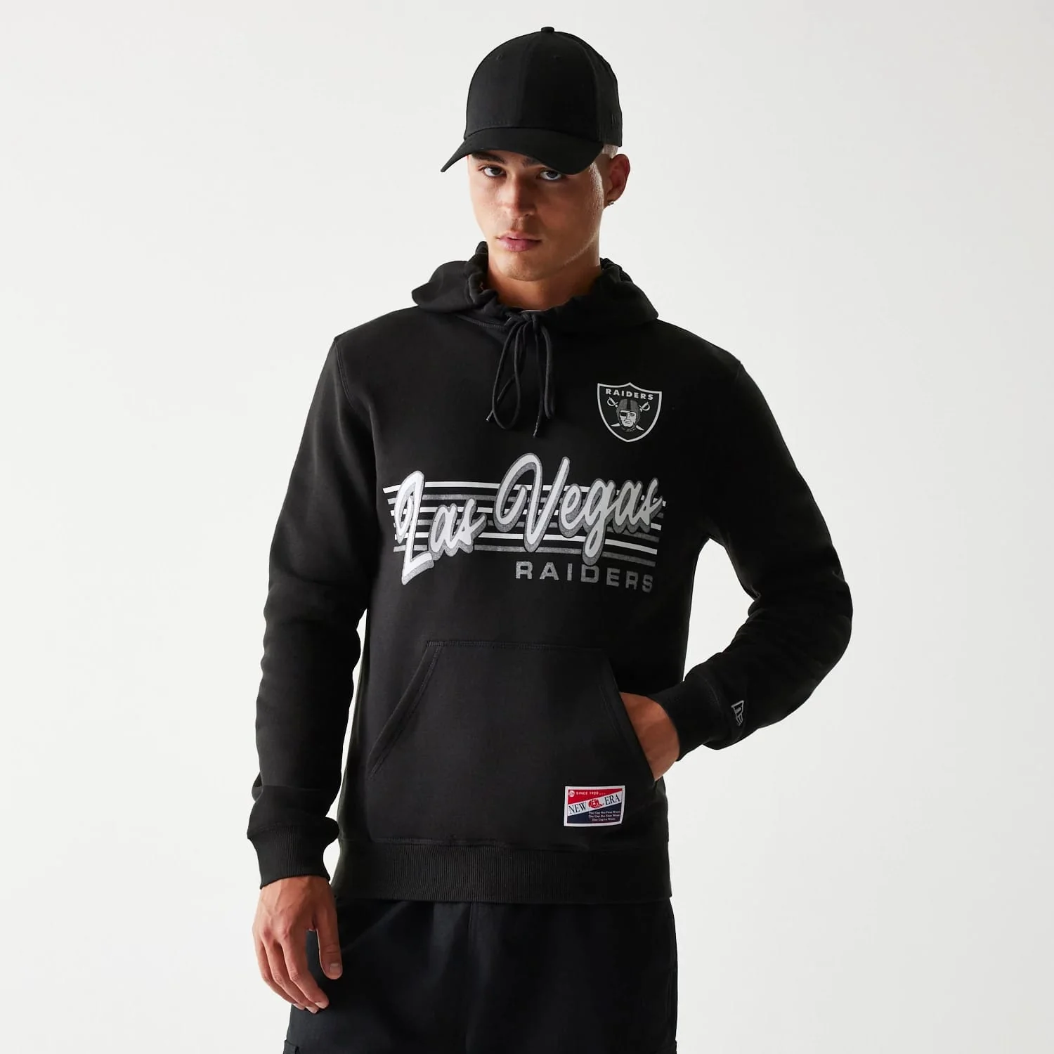 Las Vegas Raiders NFL Throwback Black Pullover Hoodie