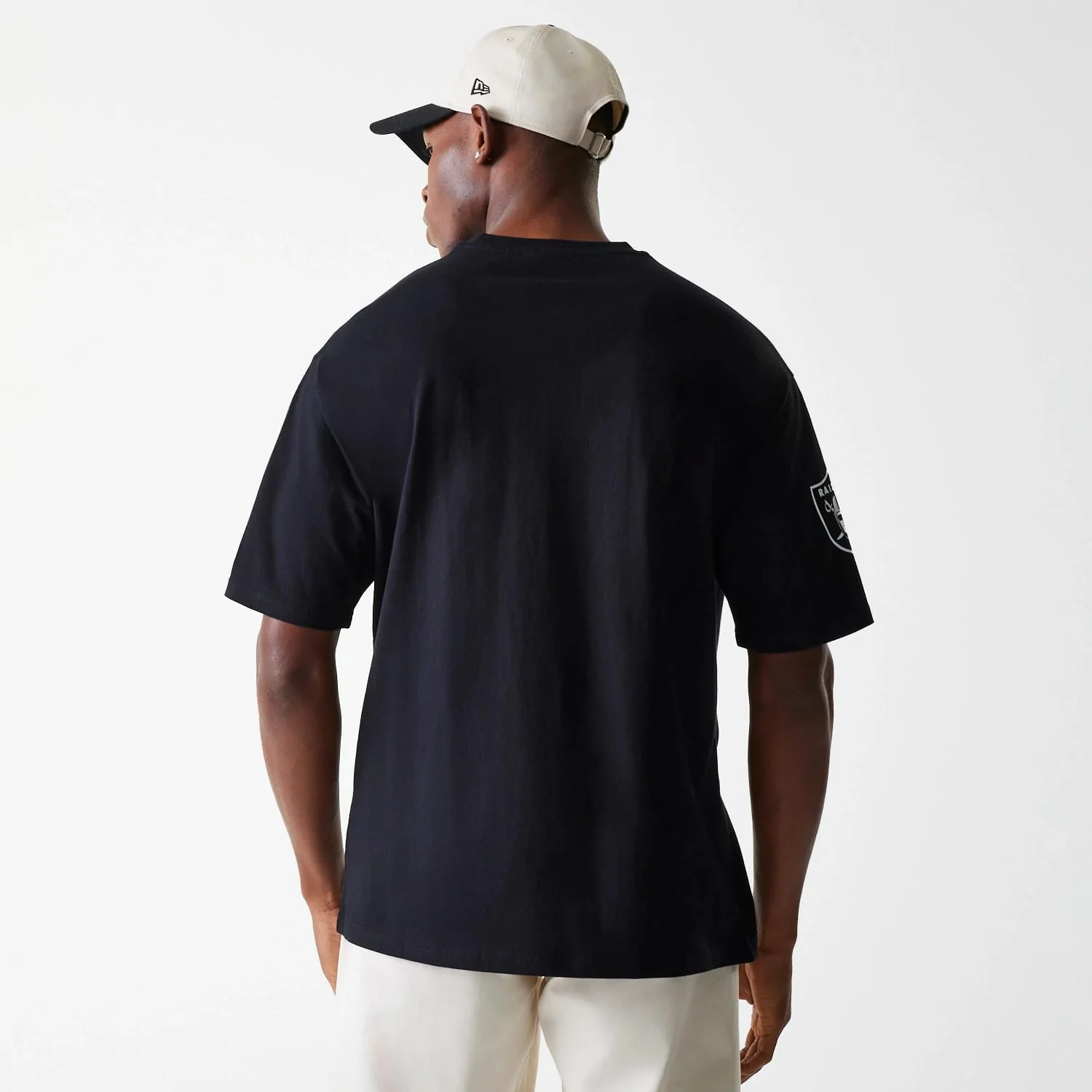 Las Vegas Raiders NFL Wordmark Black Oversized T-Shirt - Image 2