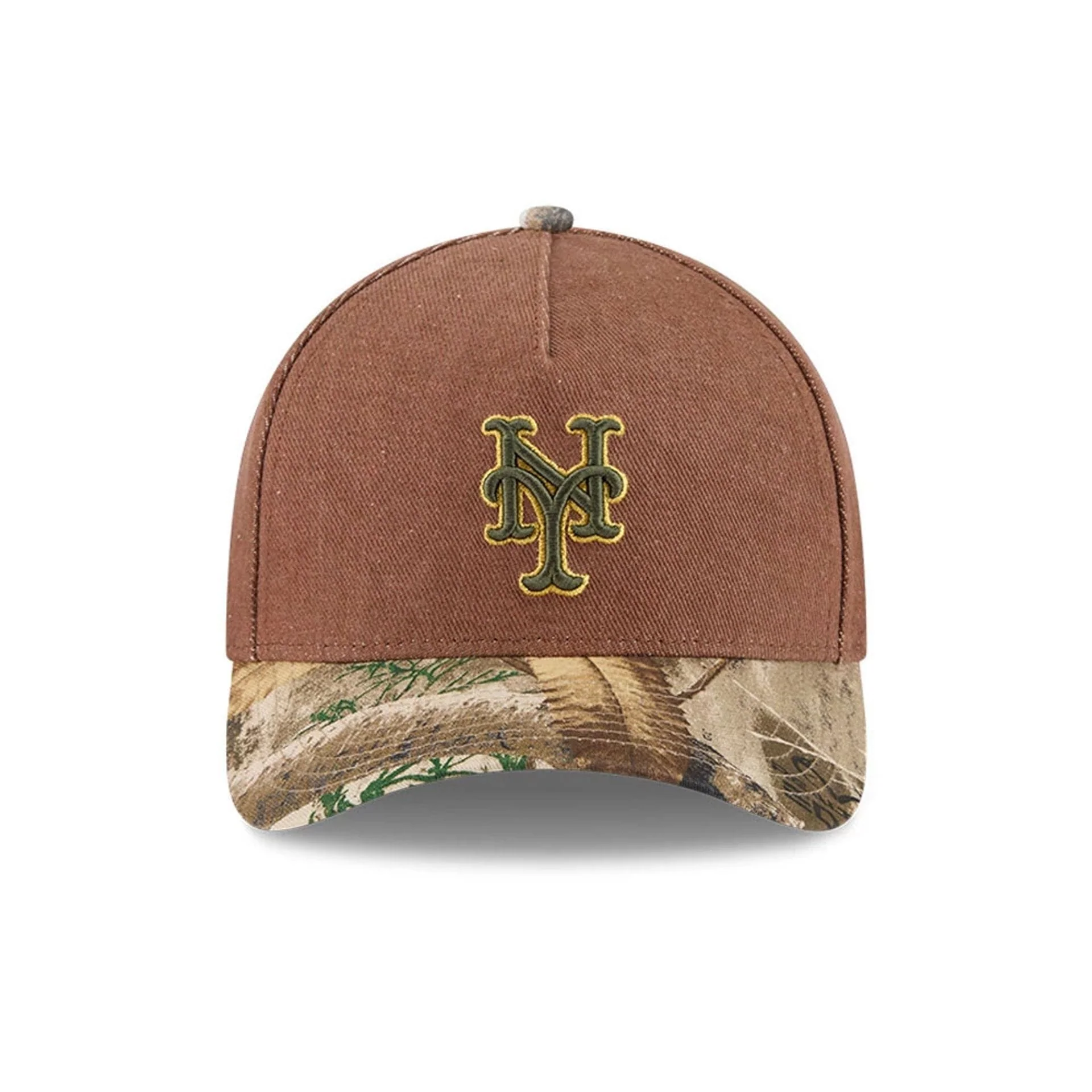 Mets MLB Cotton Twill Dark Beige 9FORTY M-Crown A-Frame Adjustable Cap - Image 3