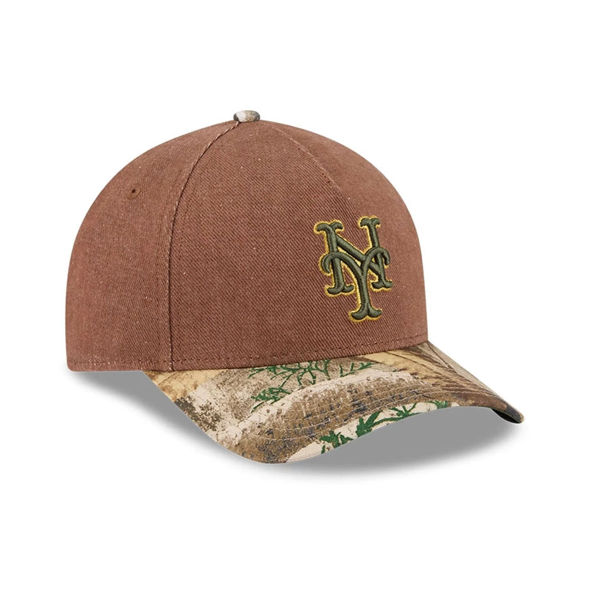 Mets MLB Cotton Twill Dark Beige 9FORTY M-Crown A-Frame Adjustable Cap - Image 4