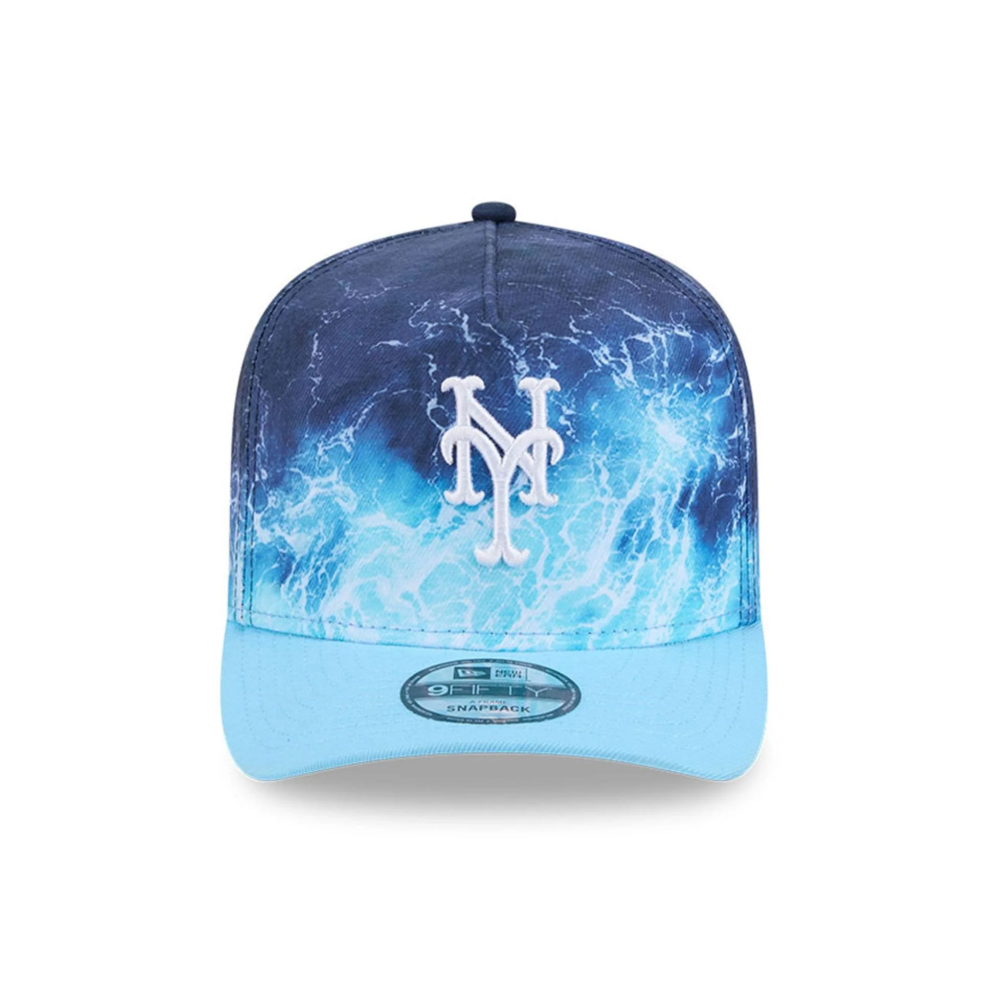 Mets MLB Deep Water Pastel Blue 9FIFTY A-Frame Snapback Adjustable Cap - Image 3