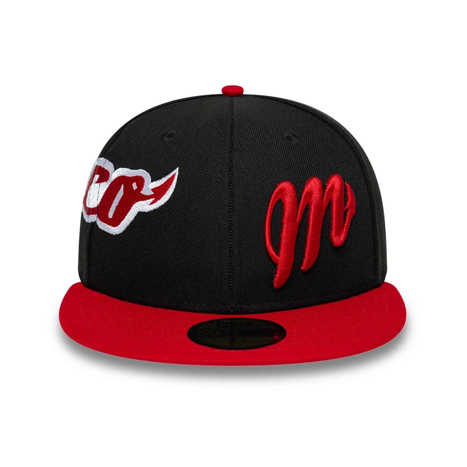 Mexico Diablos LMB Multi Logo Satin Lined Black 59FIFTY Fitted Cap - Image 3