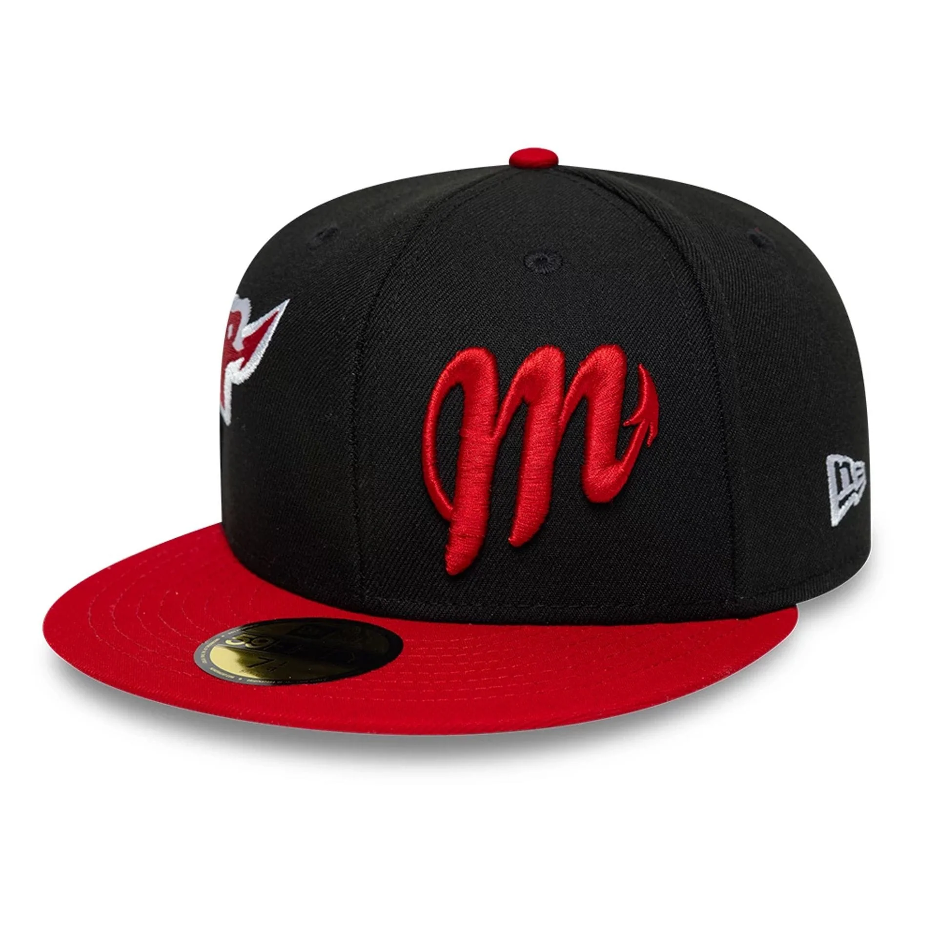 Mexico Diablos LMB Multi Logo Satin Lined Black 59FIFTY Fitted Cap - Image 4