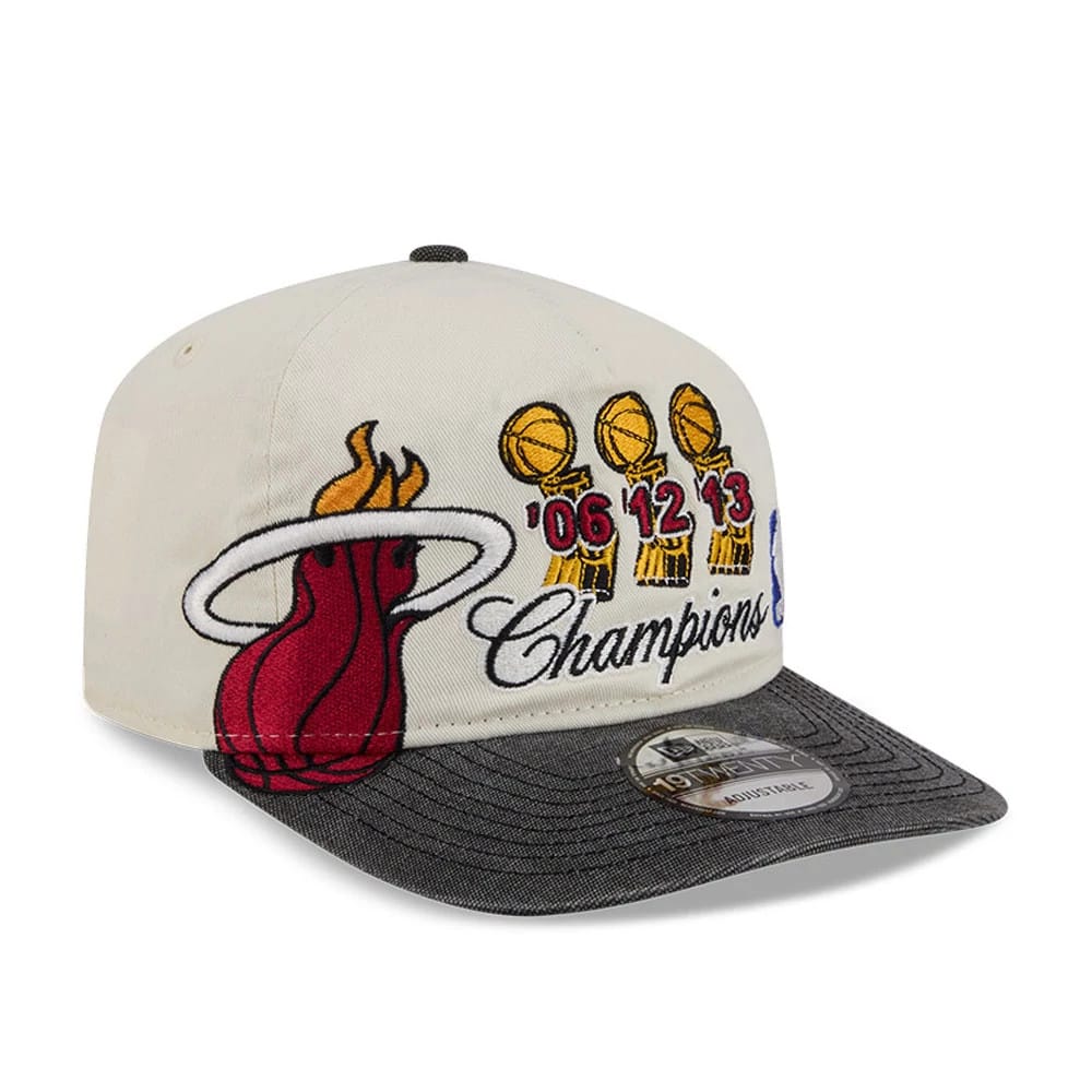 Miami Heat NBA Hardwood Classic Cream 19TWENTY Adjustable Cap