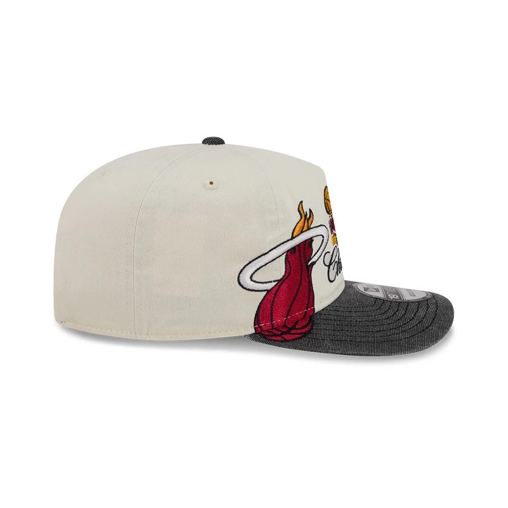 Miami Heat NBA Hardwood Classic Cream 19TWENTY Adjustable Cap - Image 7