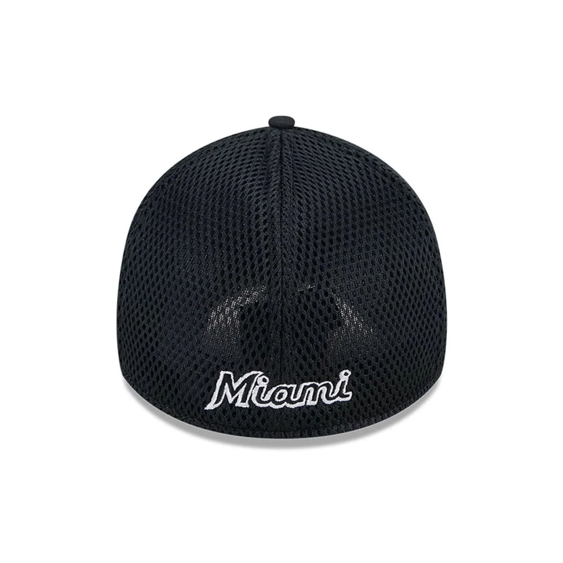 Miami Marlins MLB Evergreen Neo Black 39THIRTY Stretch Fit Cap - Image 2
