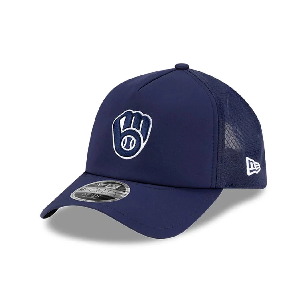 Milwaukee Brewers MLB Batting Practice 2026 Navy 9FORTY Apex Adjustable Cap
