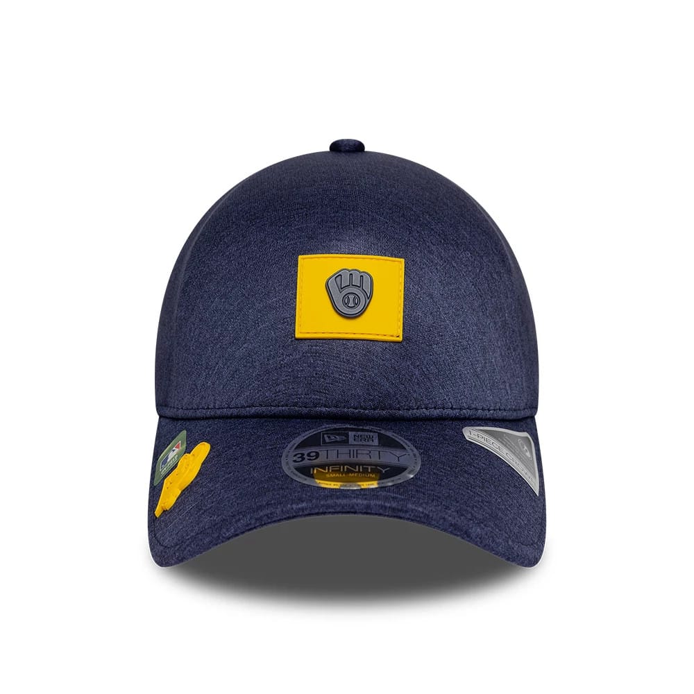 Milwaukee Brewers MLB Clubhouse Navy 39THIRTY Infinity Stretch Fit Cap - Image 2