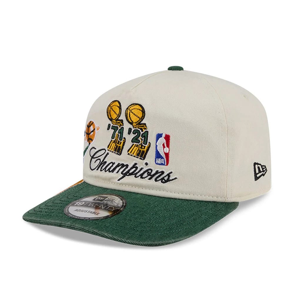 Milwaukee Bucks NBA Hardwood Classic Green 19TWENTY Adjustable Cap - Image 4