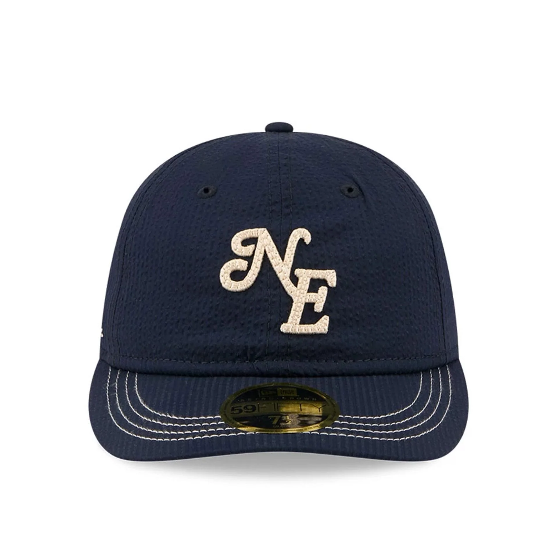 New Era 59FIFTY Day Seersucker Navy Retro Crown 59FIFTY Fitted Cap - Image 2