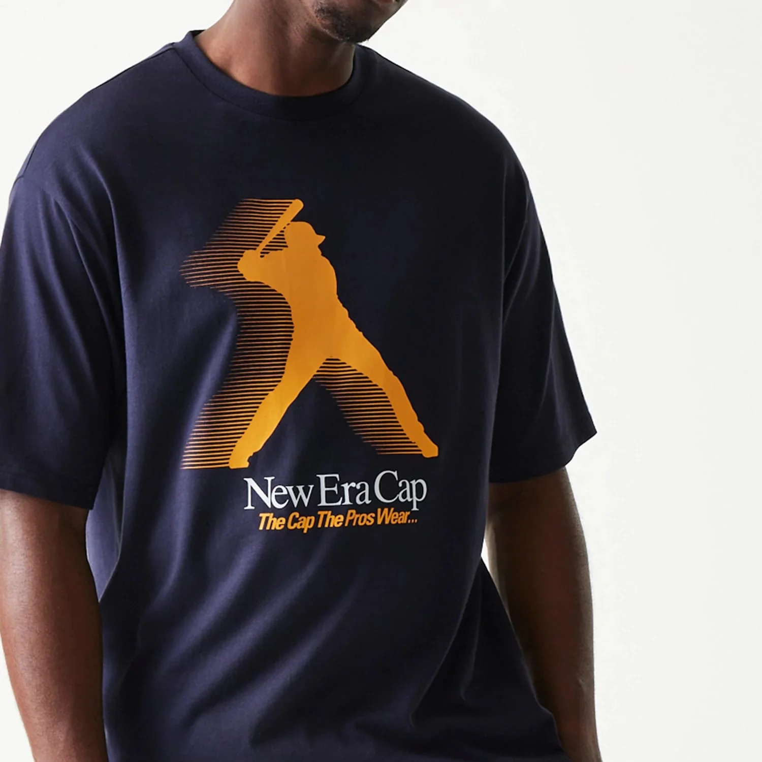 New Era Baseball Player Graphic Navy Oversized T-Shirt - Image 3
