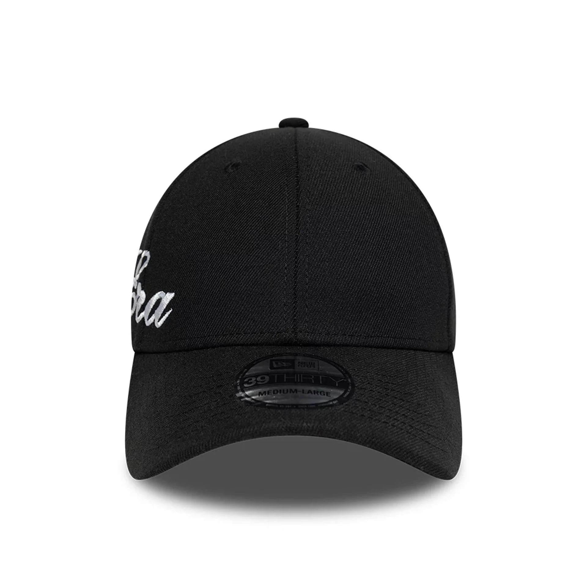 New Era Big Script Black 39THIRTY Stretch Fit Cap - Image 2