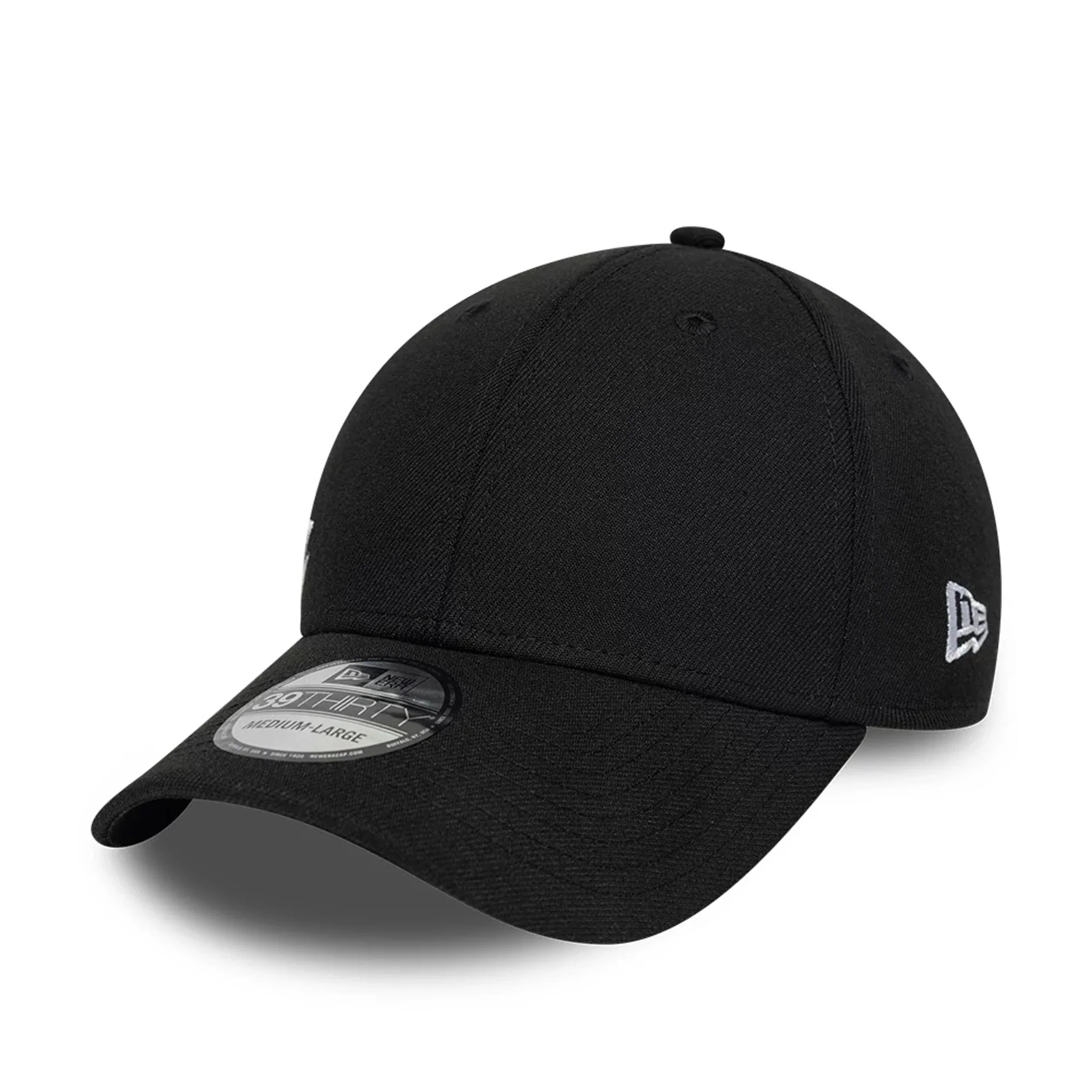 New Era Big Script Black 39THIRTY Stretch Fit Cap - Image 3