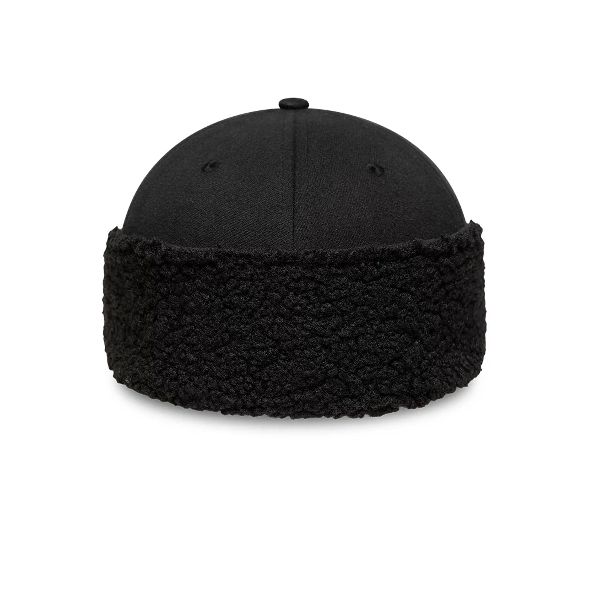 New Era Black 39THIRTY Downflap Stretch Fit Cap - Image 2