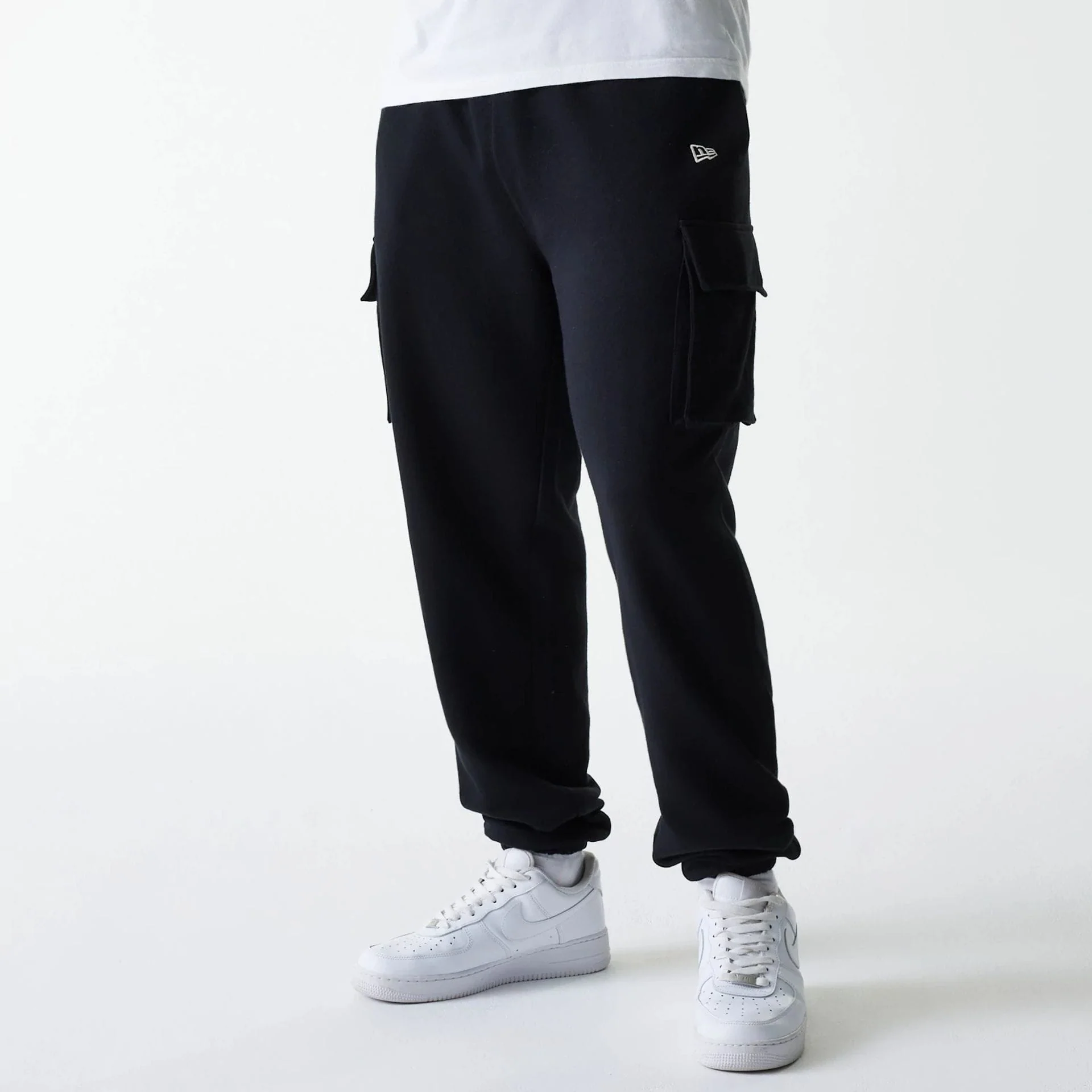 New Era Black Cargo Joggers