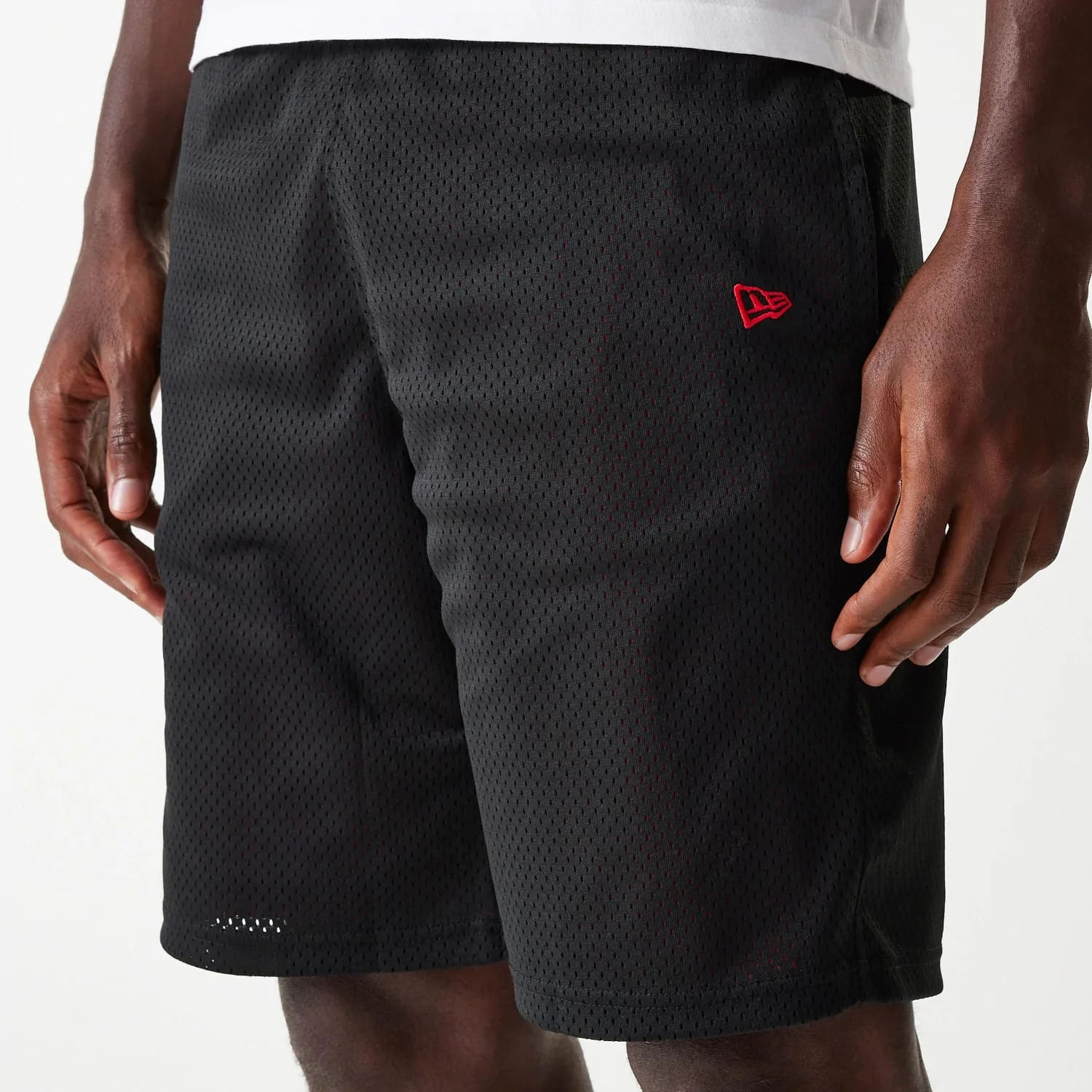 New Era Black Mesh Shorts - Image 6