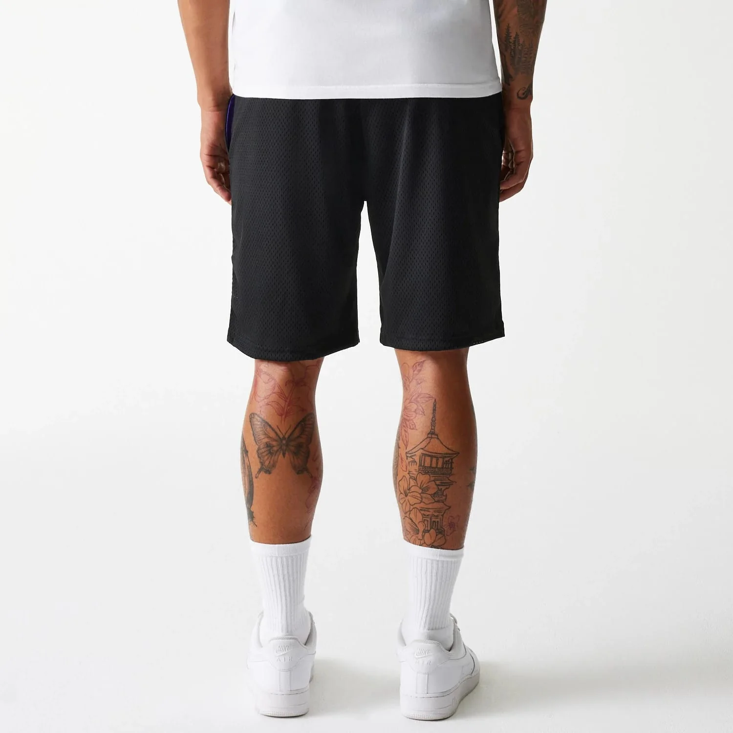New Era Black Mesh Shorts - Image 2