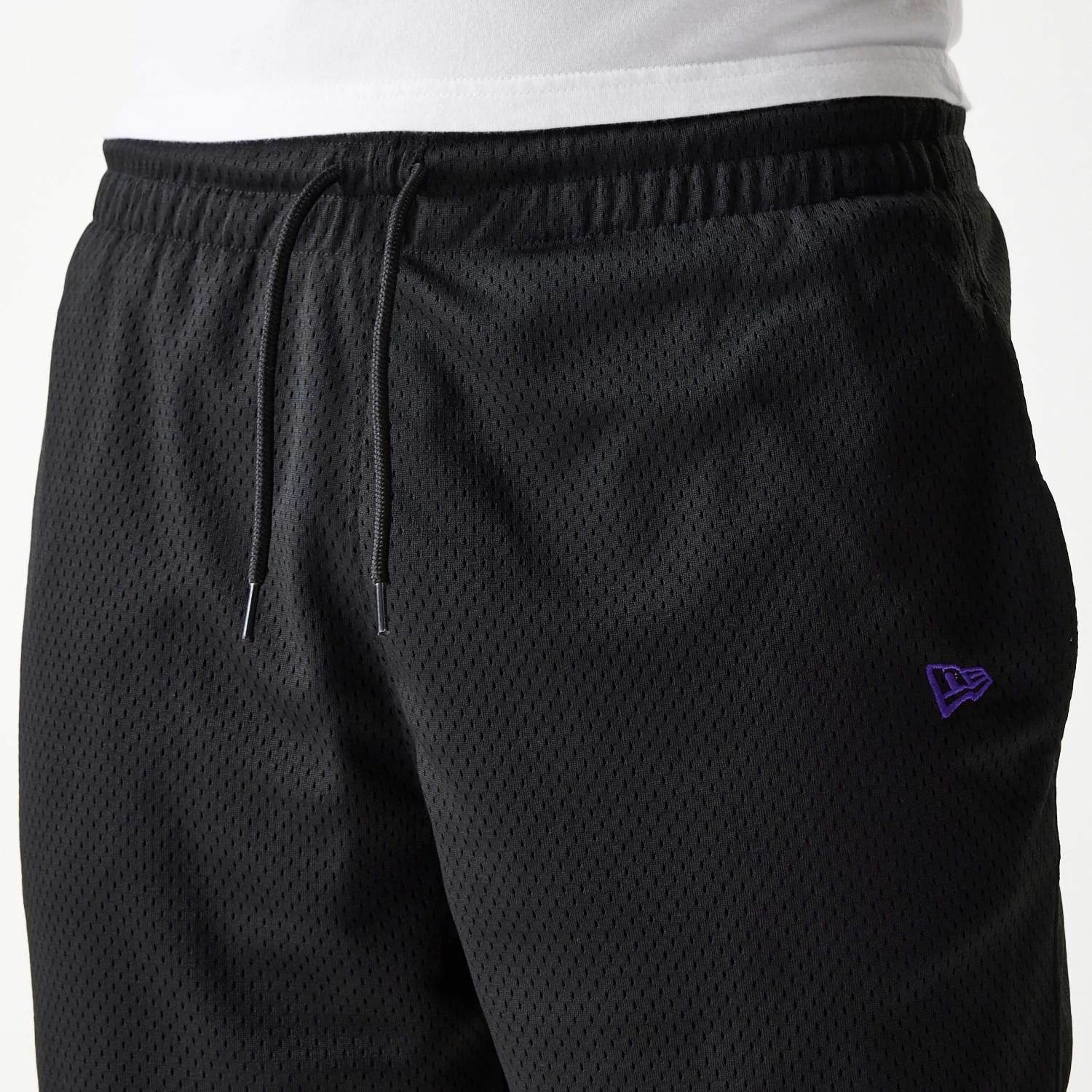 New Era Black Mesh Shorts - Image 7