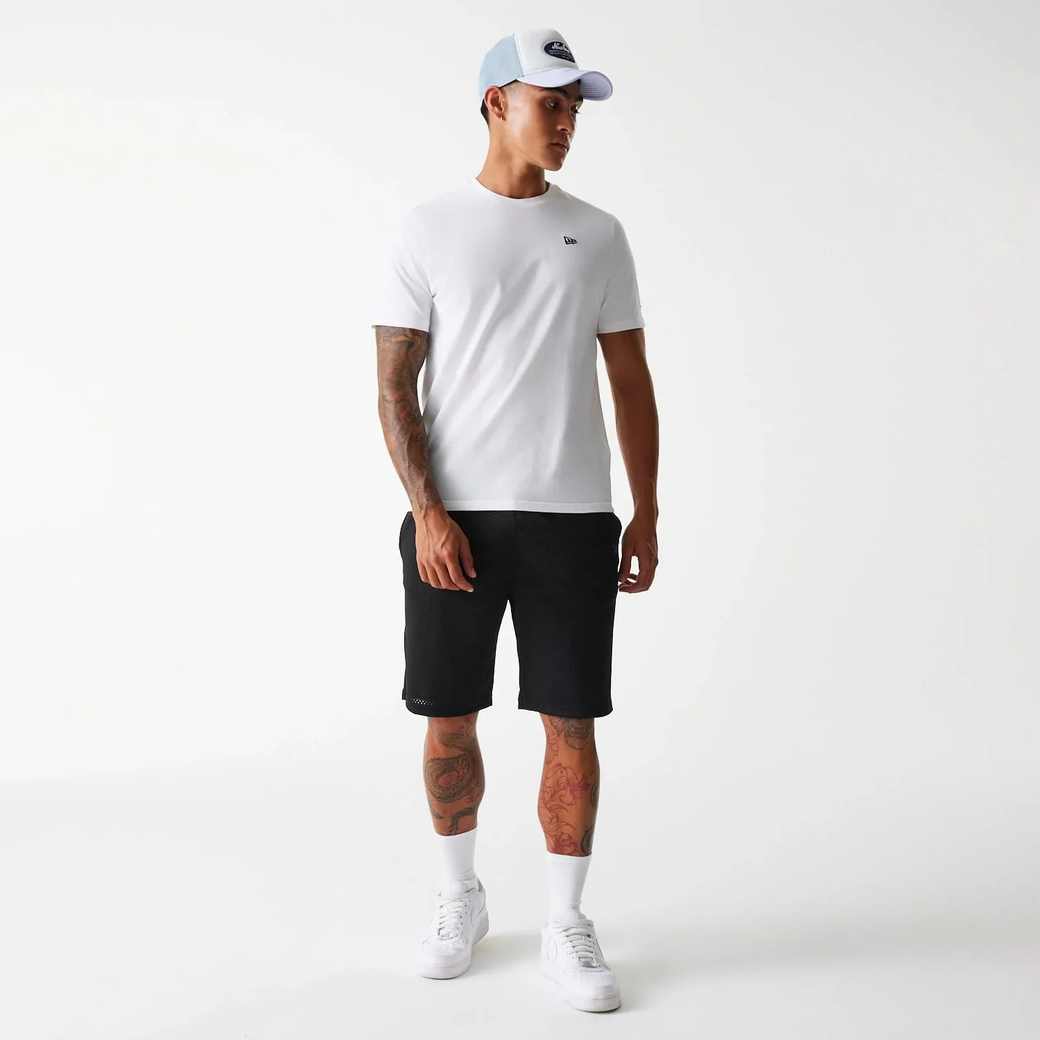 New Era Black Mesh Shorts - Image 8
