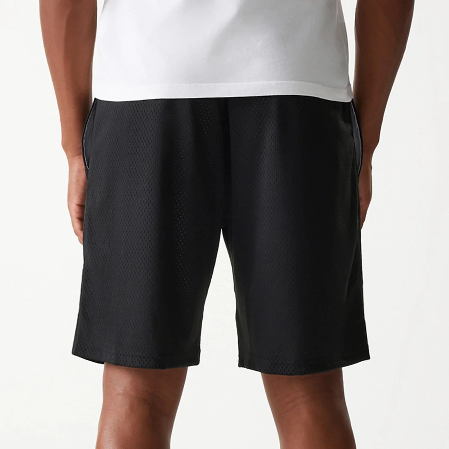 New Era Black Mesh Shorts - Image 5