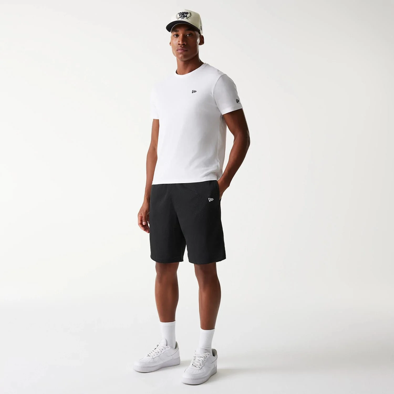 New Era Black Mesh Shorts - Image 8