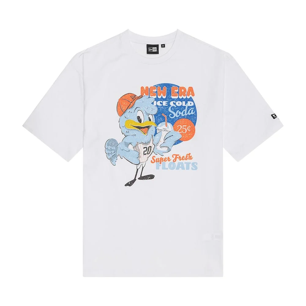 New Era Character Graphic White Oversized T-Shirt
