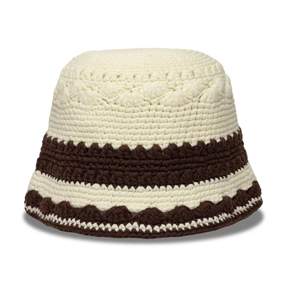 New Era Crochet Border White Explorer Bucket Hat - Image 2