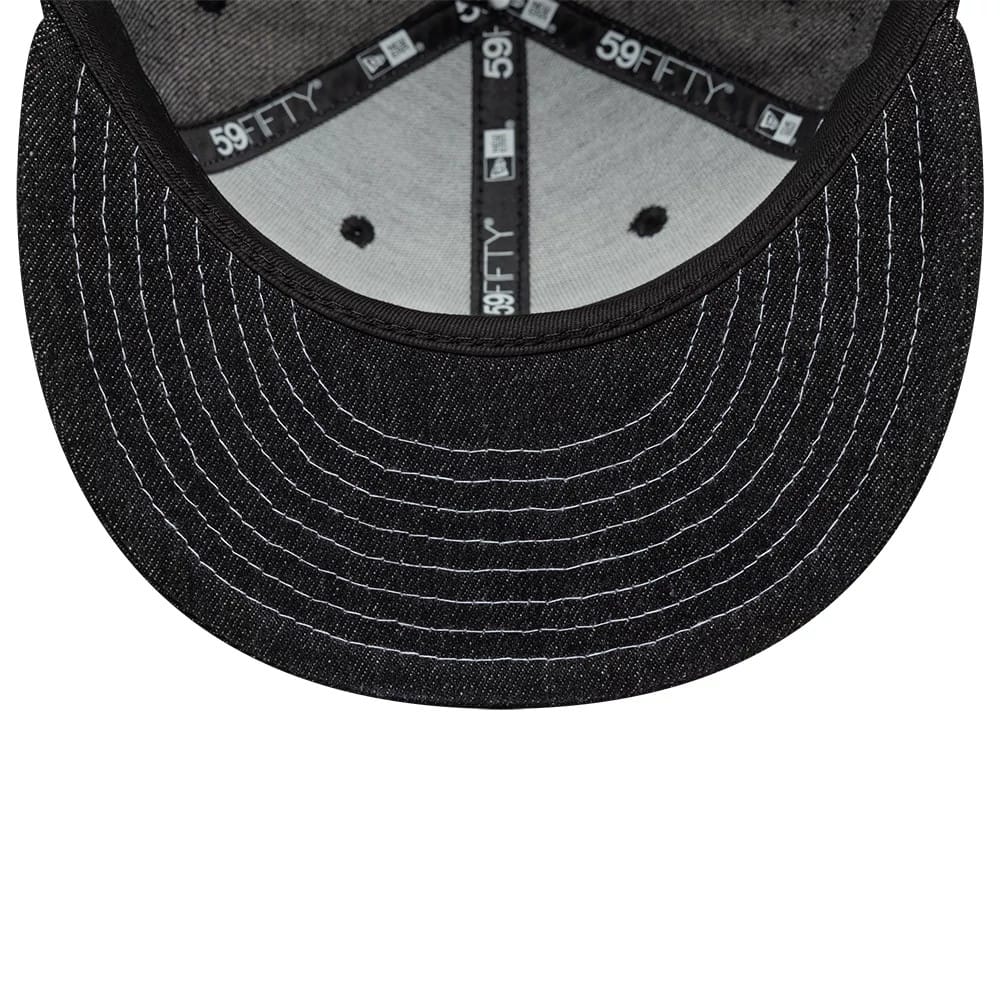 New Era Denim Black 59FIFTY Fitted Cap - Image 6