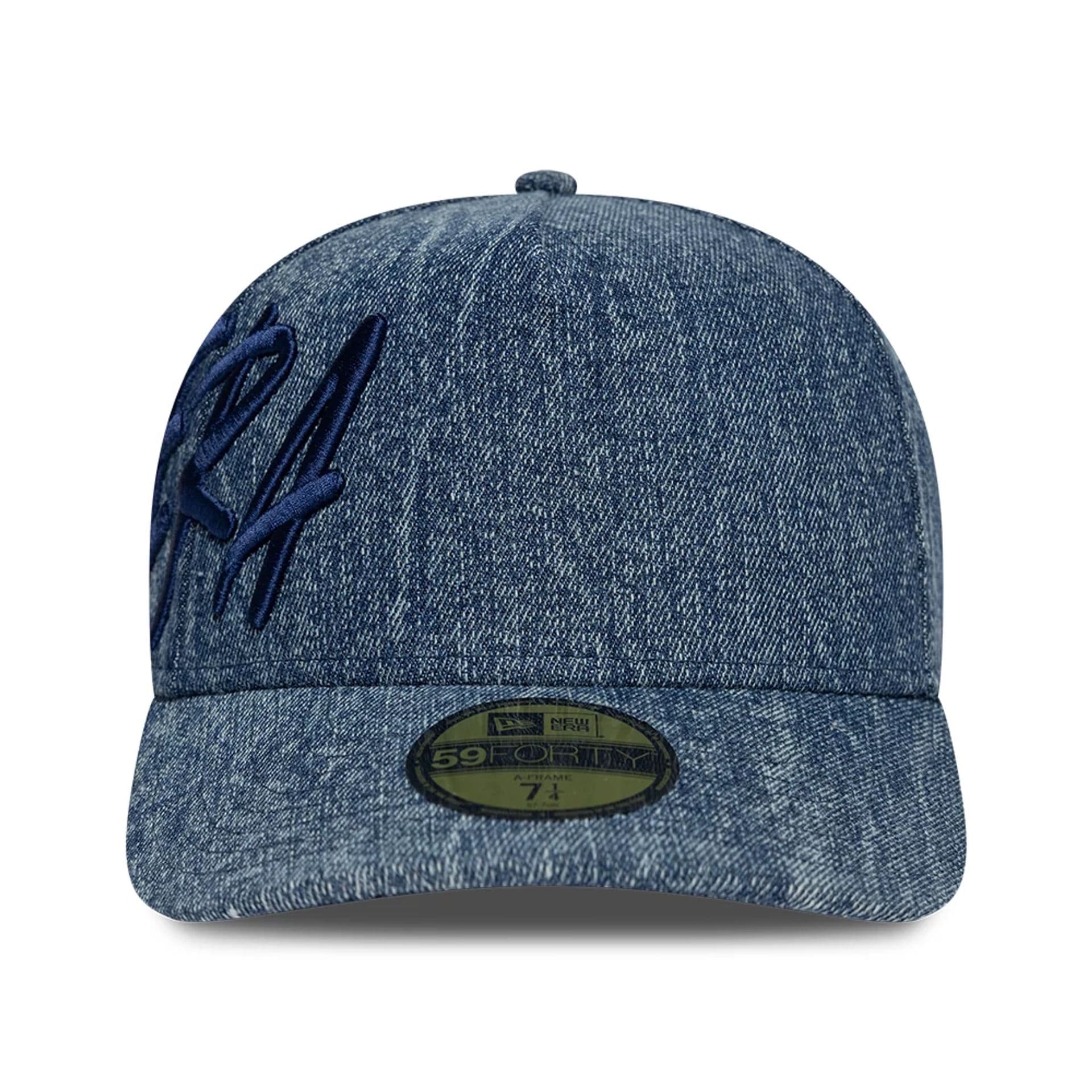 New Era Denim Navy 59FORTY A-Frame Fitted Cap - Image 2
