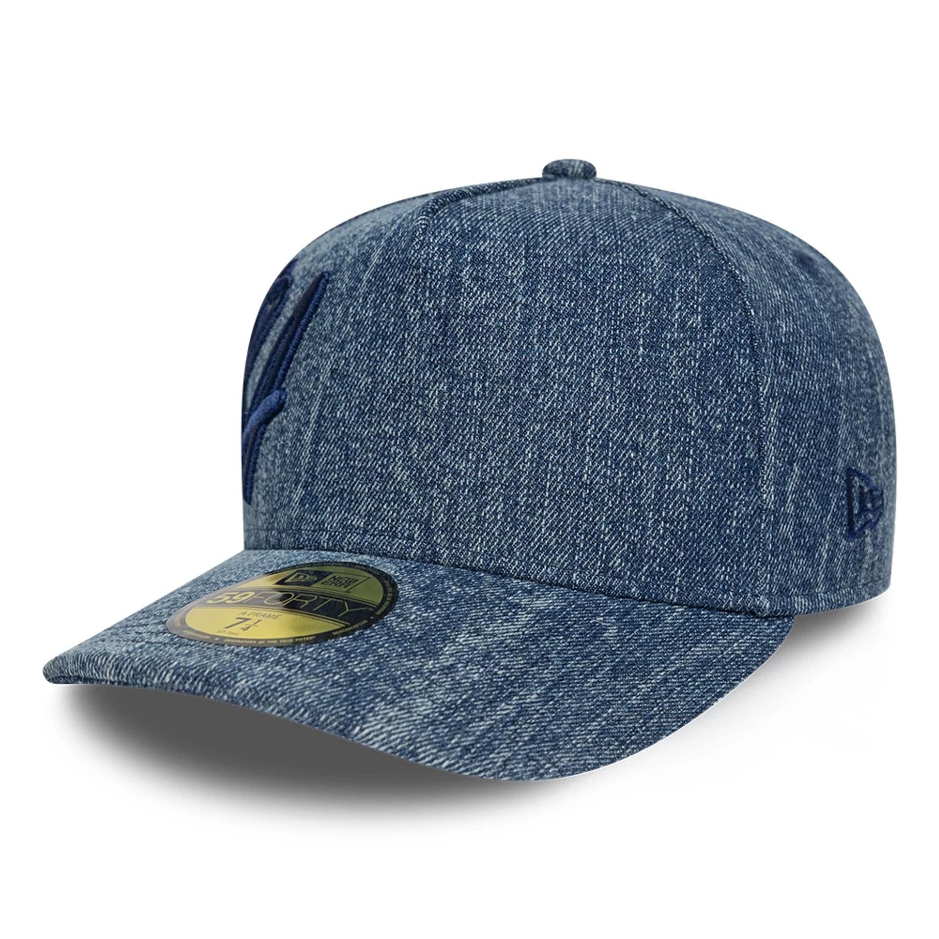 New Era Denim Navy 59FORTY A-Frame Fitted Cap - Image 3