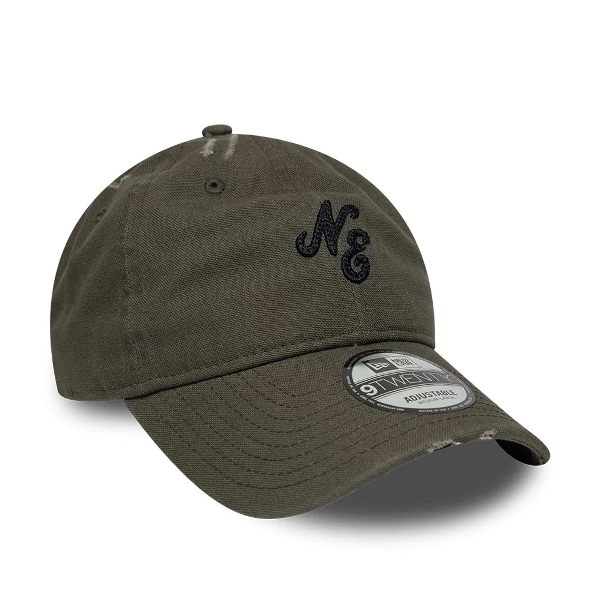 New Era Distressed Dark Green 9TWENTY Adjustable Cap - Image 3