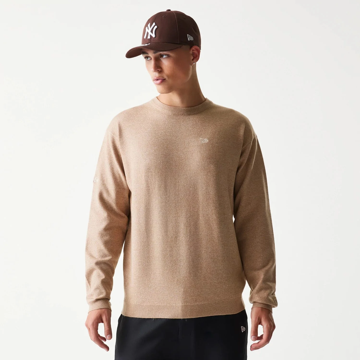 New Era Essential Flag Light Beige Knitted Sweater - Image 8