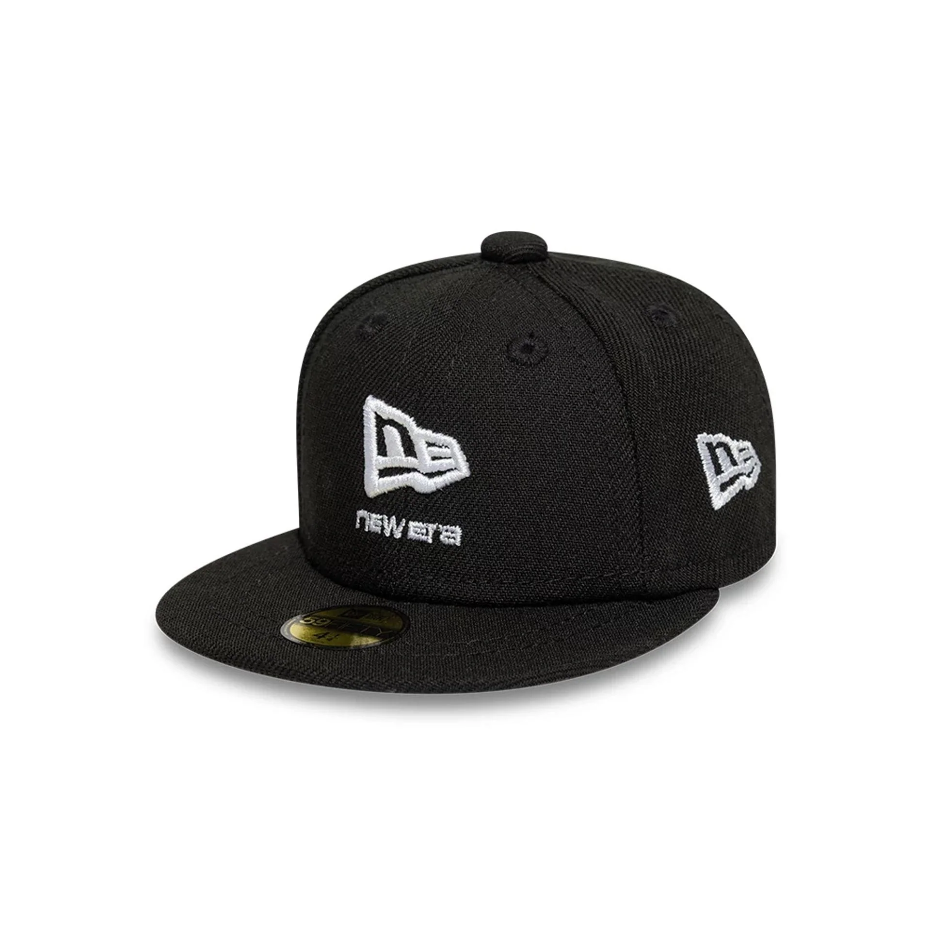 New Era Flag Logo Black Mini 59FIFTY Fitted Cap