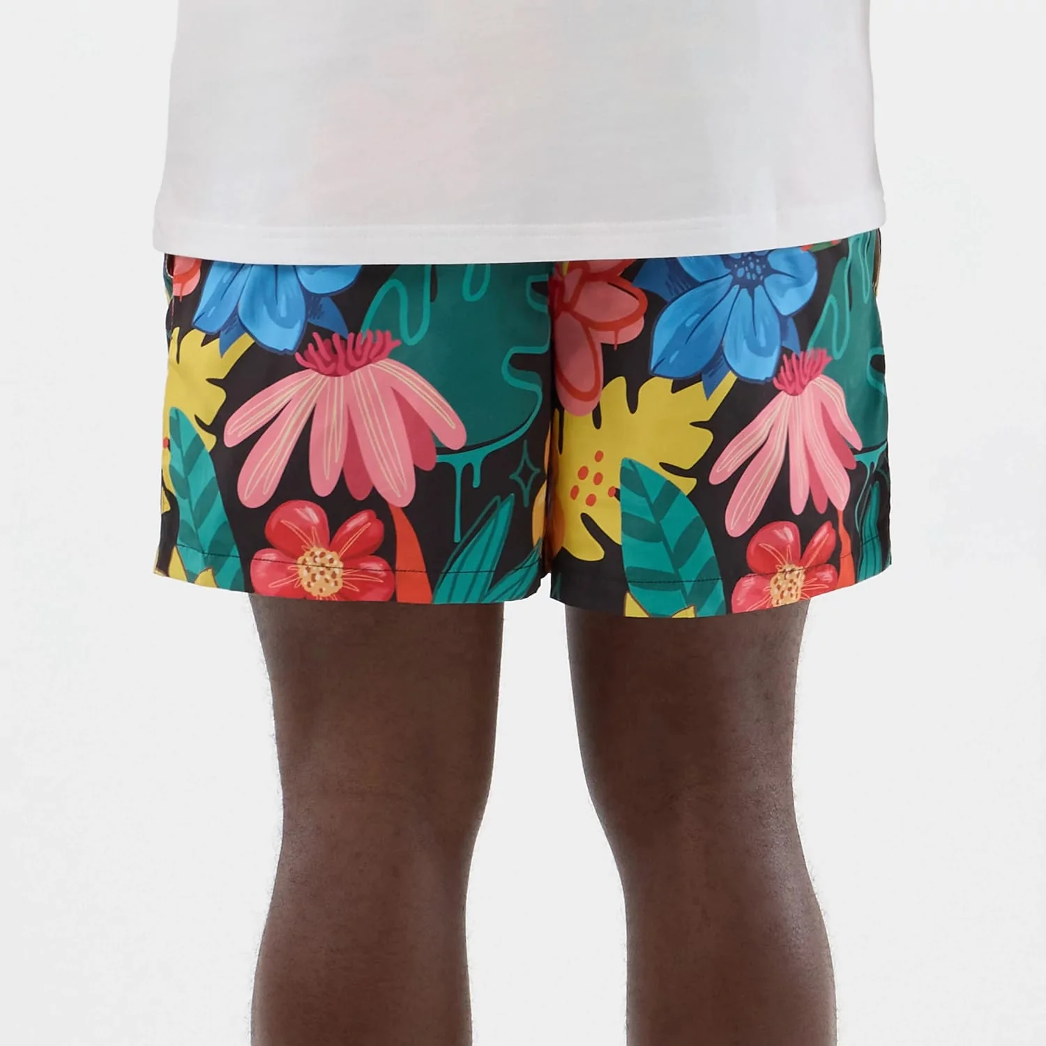 New Era Floral Black Swimming Shorts - Image 6