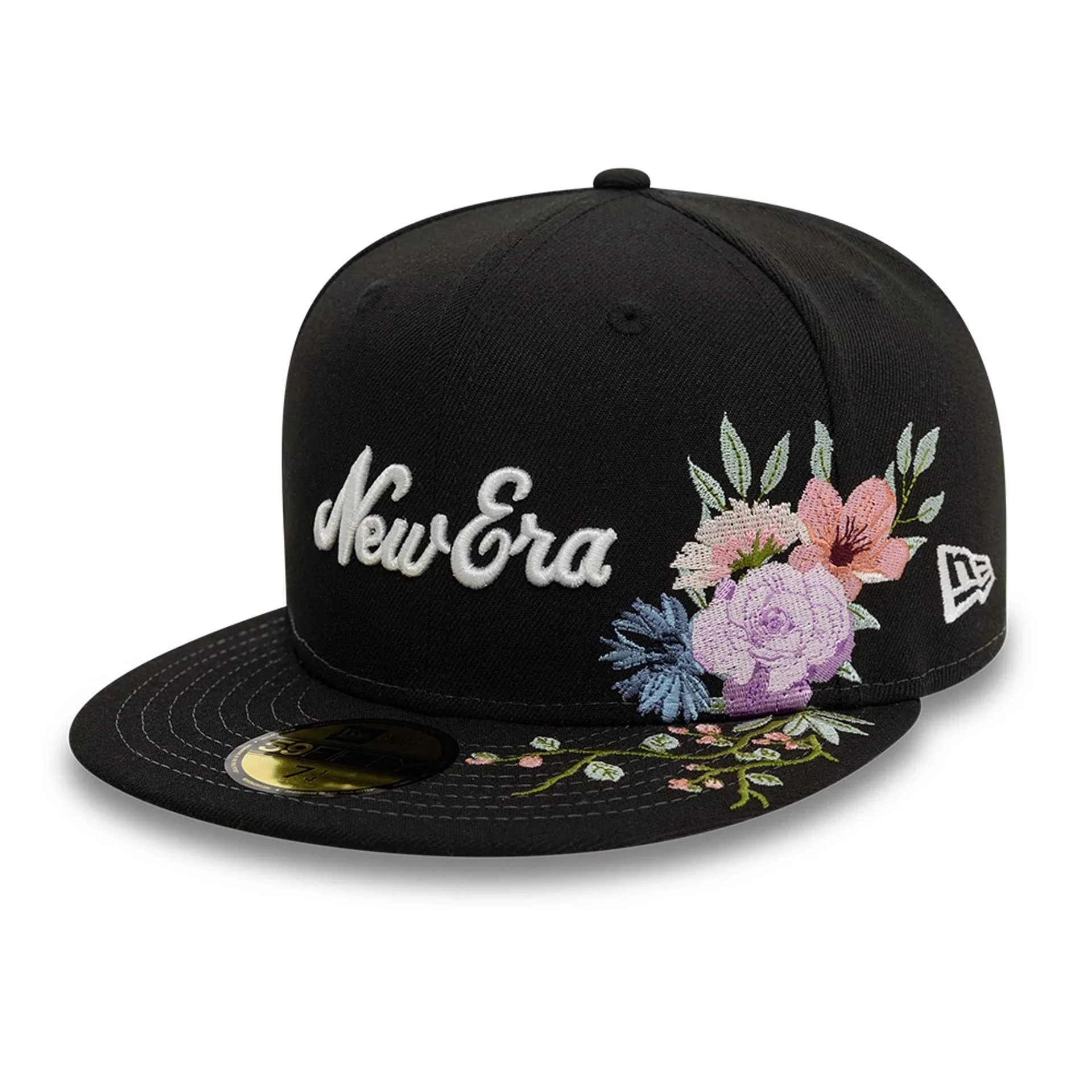 New Era Floral Emblem Black 59FIFTY Fitted Cap