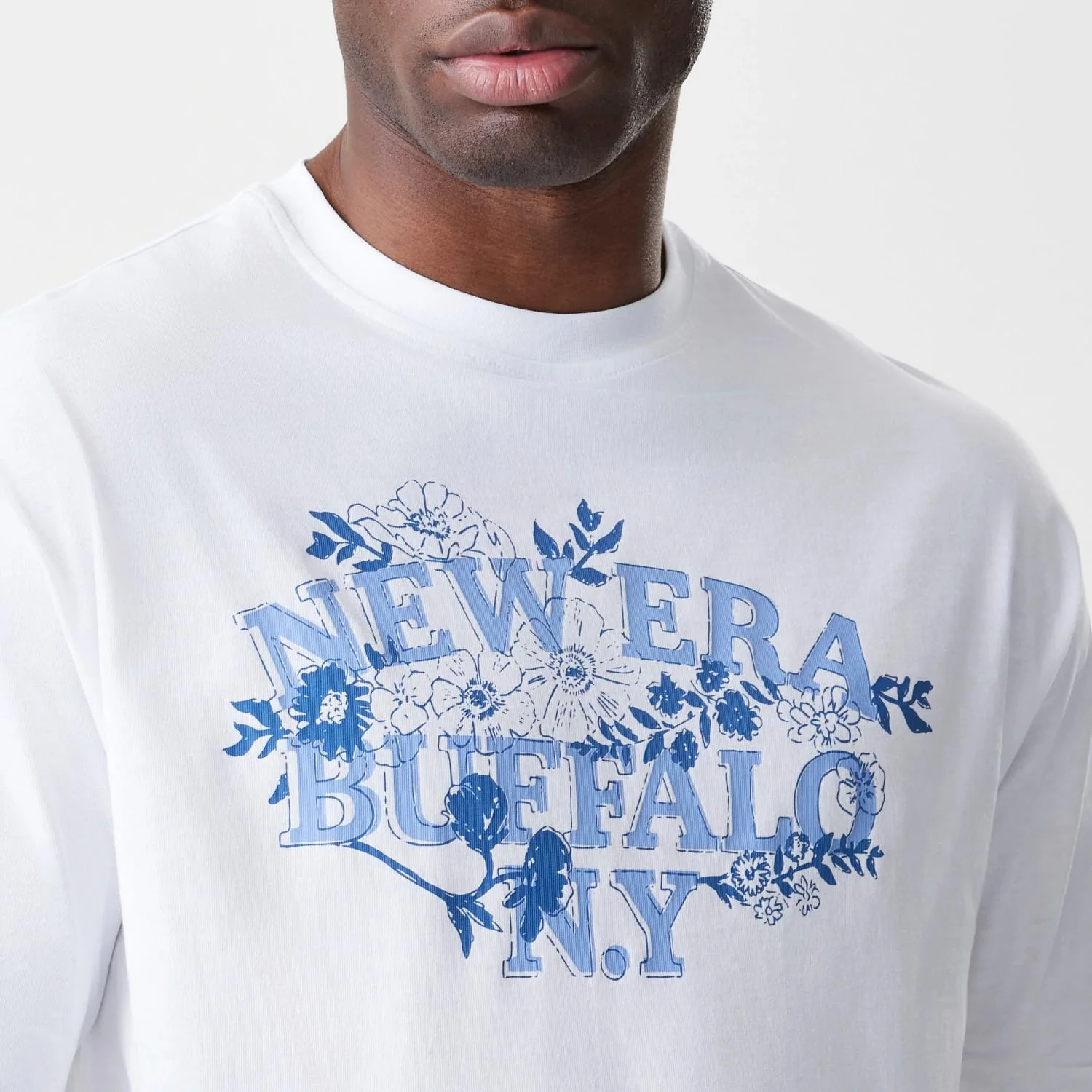 New Era Floral White Oversized T-Shirt - Image 5