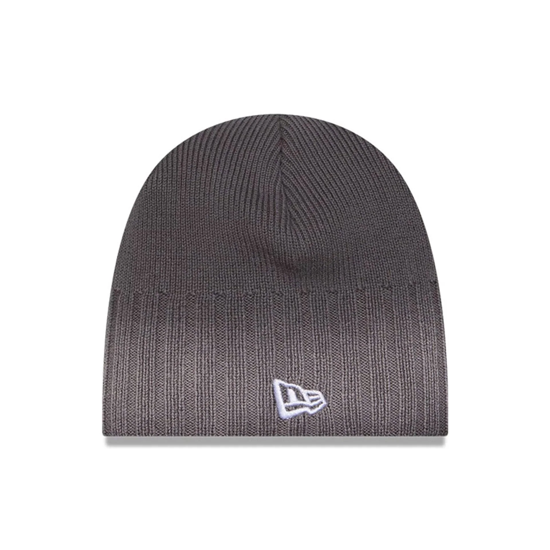 New Era Gradient Charcoal Skull Knit Beanie Hat - Image 2