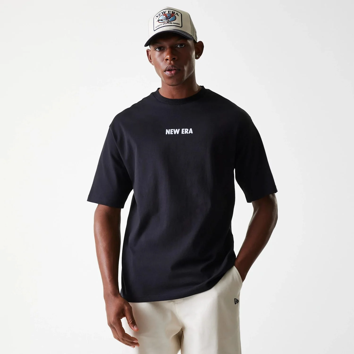 New Era Graphic Black Oversized T-Shirt