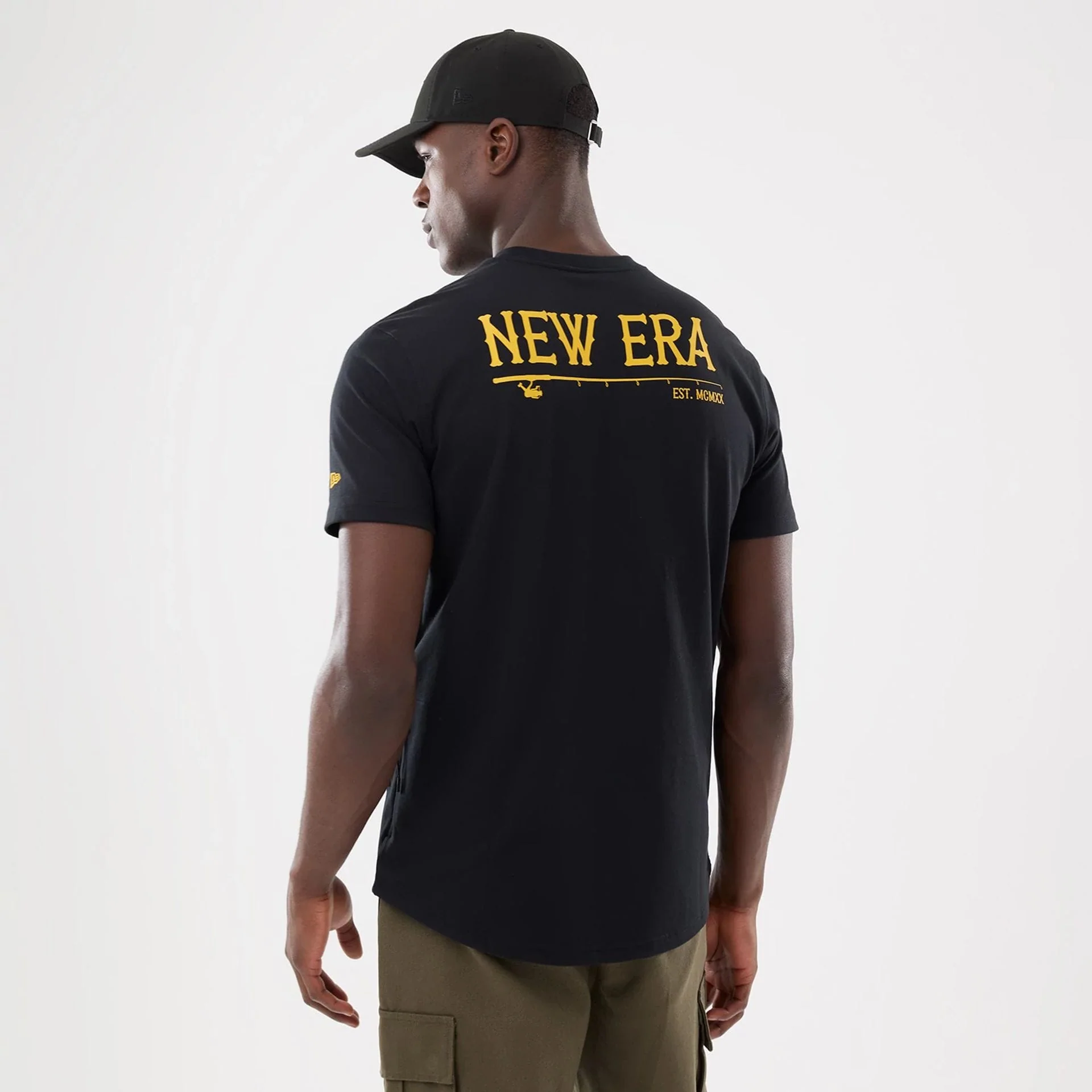 New Era Graphic Outdoor Fishing Black T-Shirt - Image 2