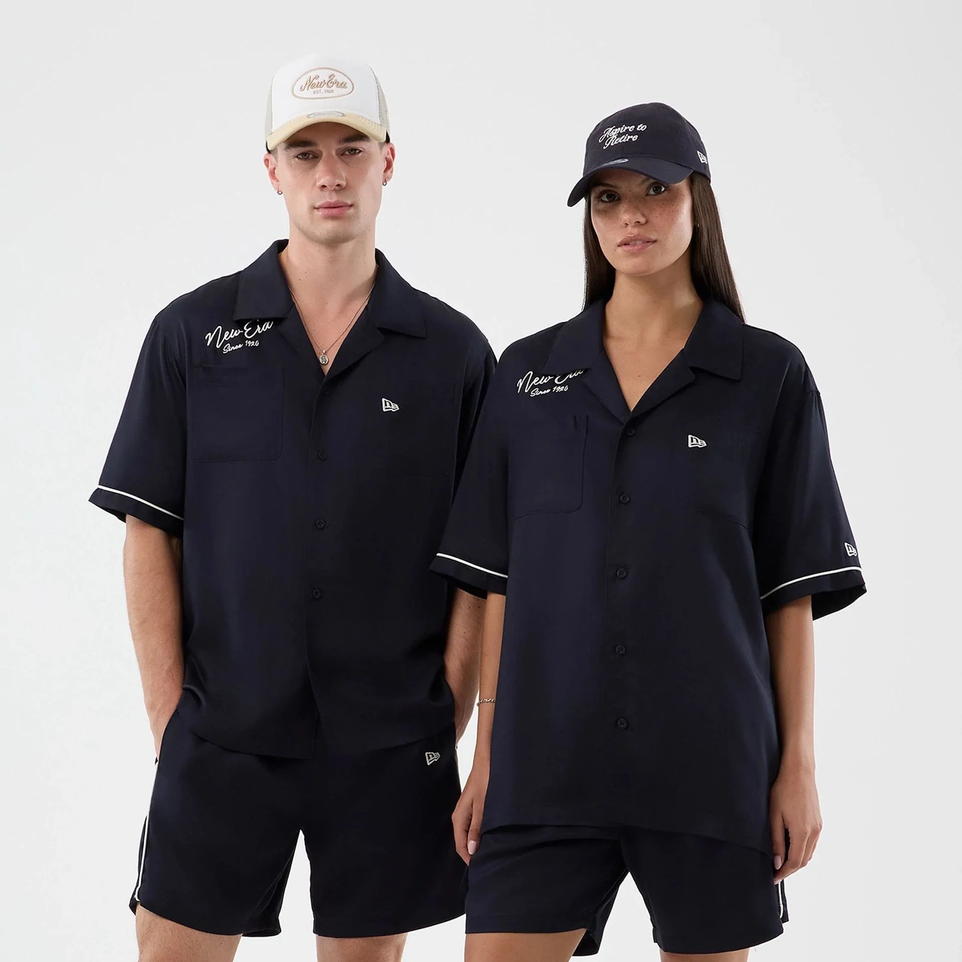 New Era Graphic Revere Navy Short Sleeve Shirt