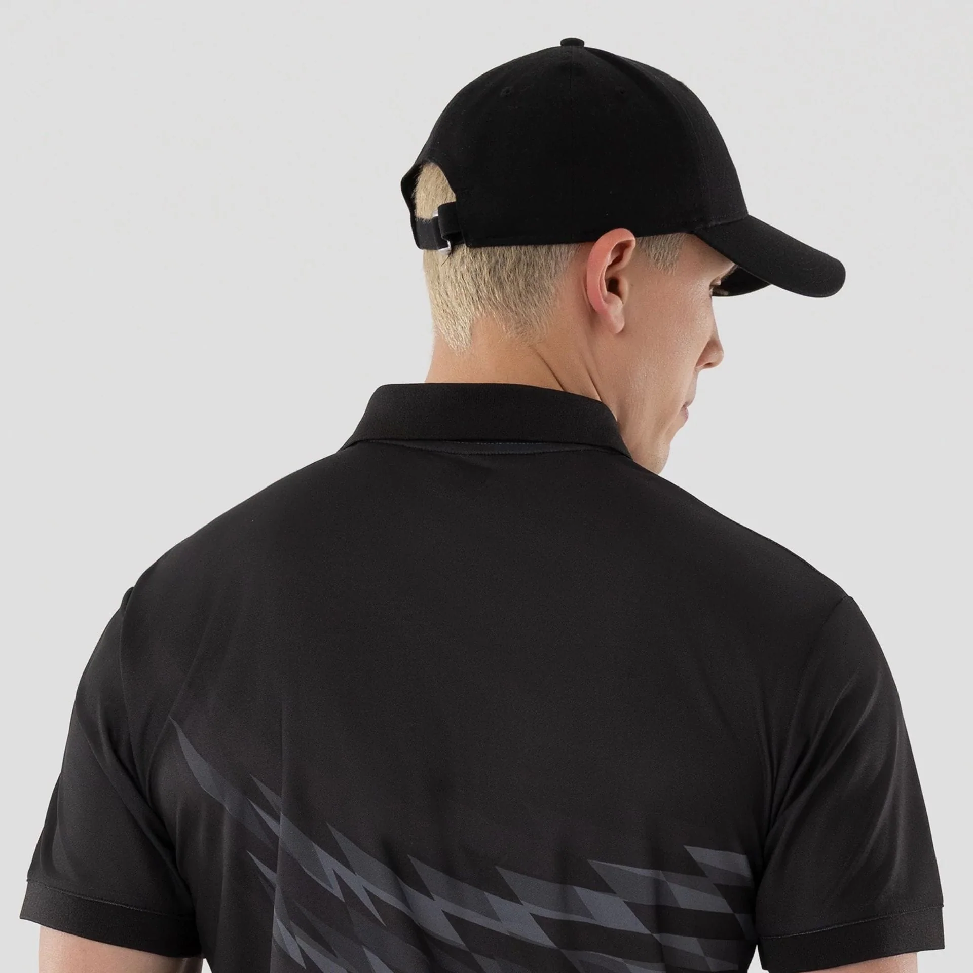 New Era Grid Black Polo T-Shirt - Image 6