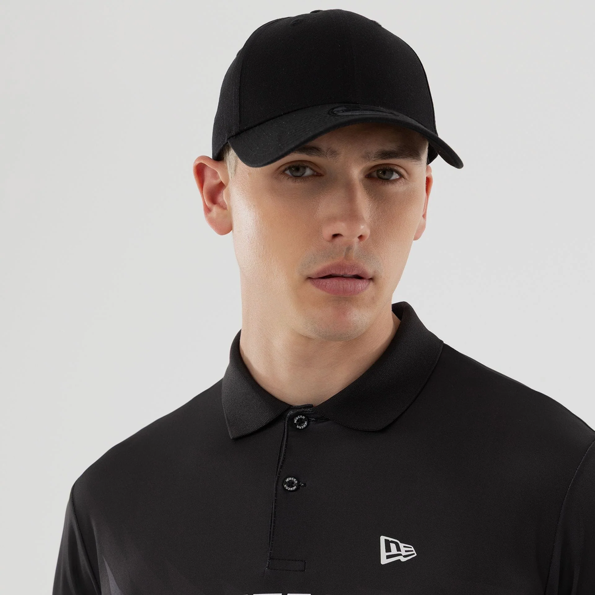 New Era Grid Black Polo T-Shirt - Image 7