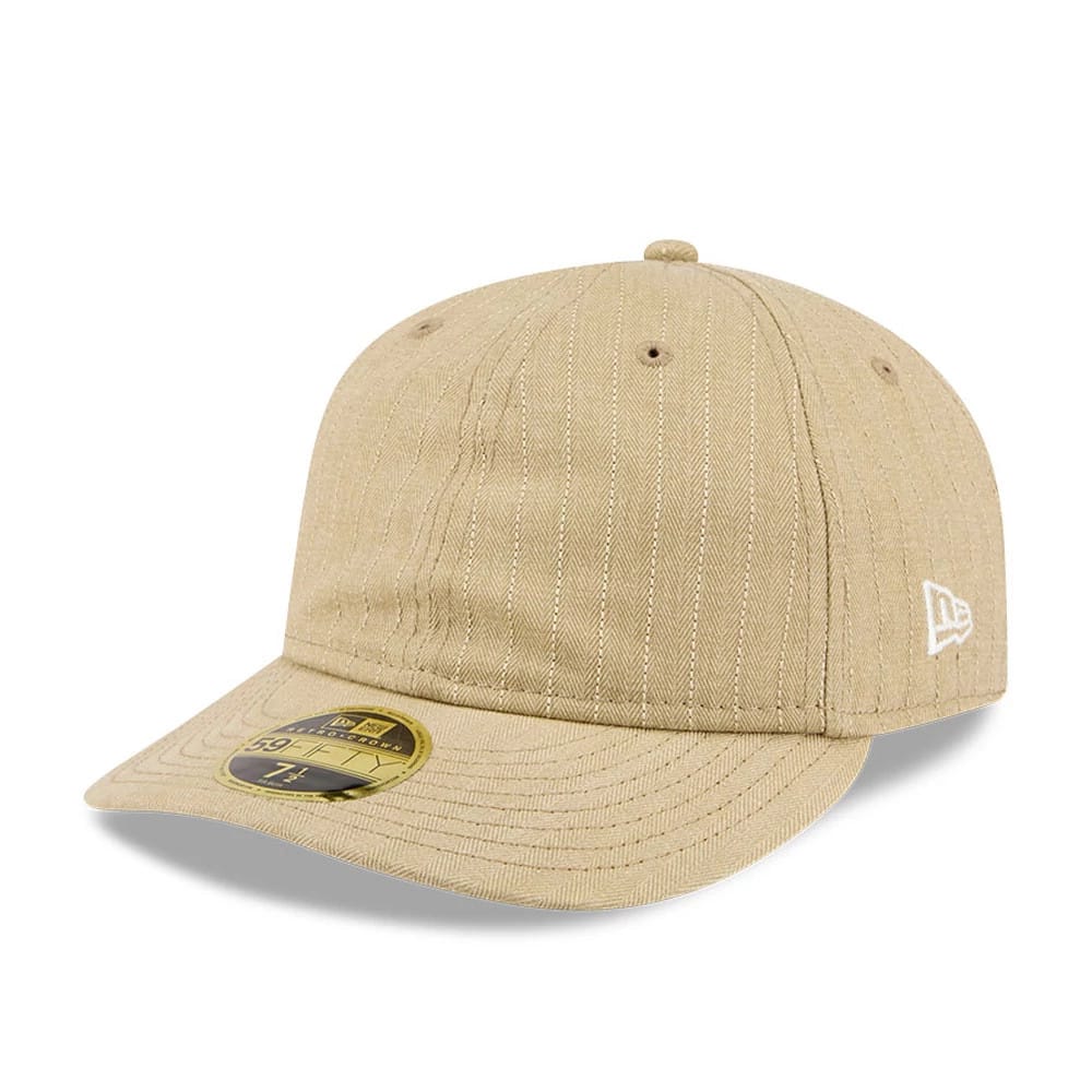 New Era Herringbone Beige Retro Crown 59FIFTY Fitted Cap