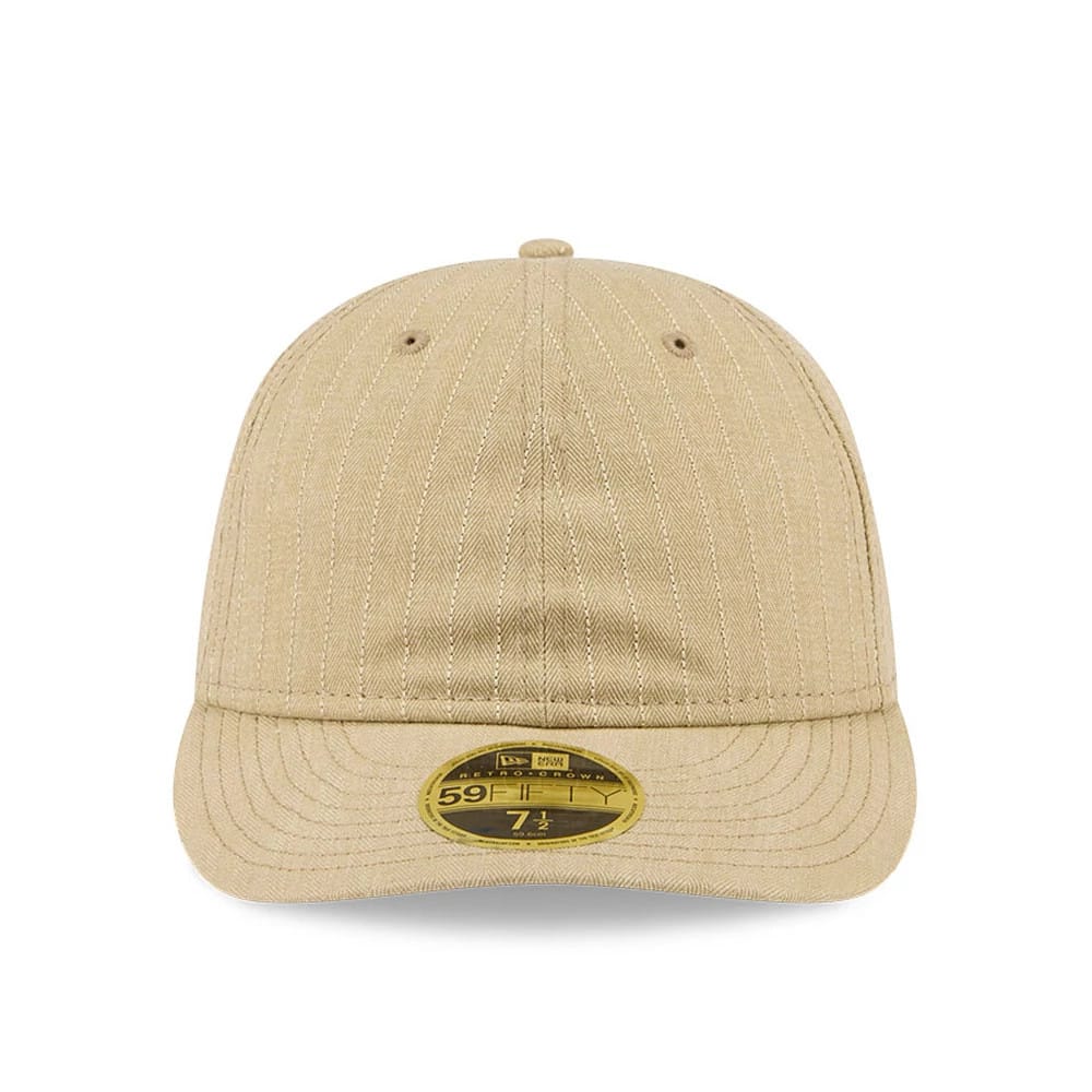 New Era Herringbone Beige Retro Crown 59FIFTY Fitted Cap - Image 3