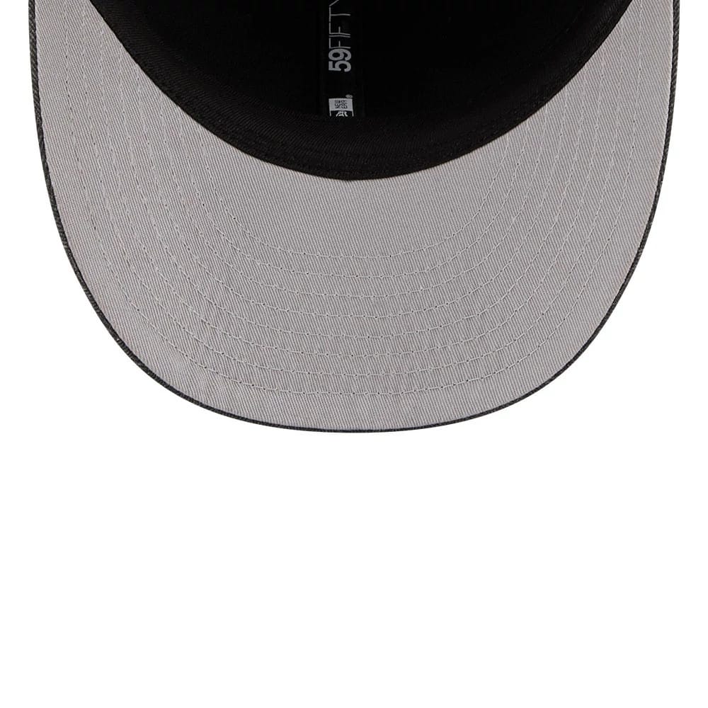 New Era Herringbone Charcoal Retro Crown 59FIFTY Fitted Cap - Image 2