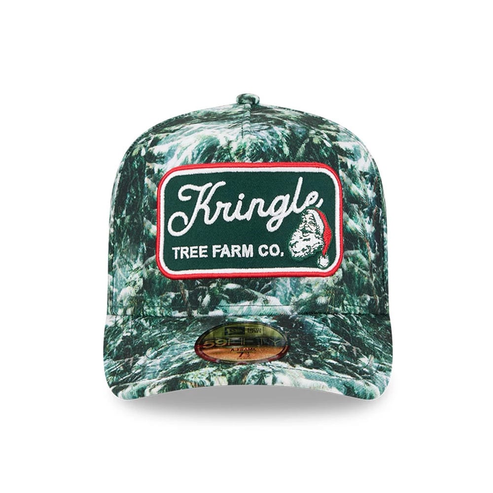New Era Holiday Essentials Dark Green 59FIFTY A-Frame Fitted Cap - Image 3