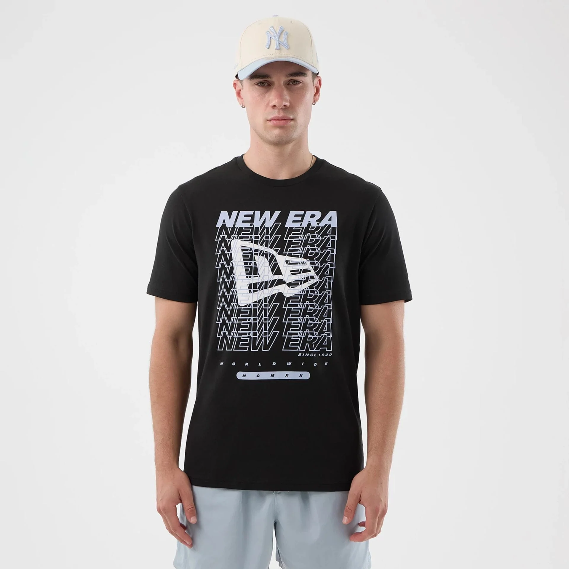 New Era Logo Graphic Black T-Shirt