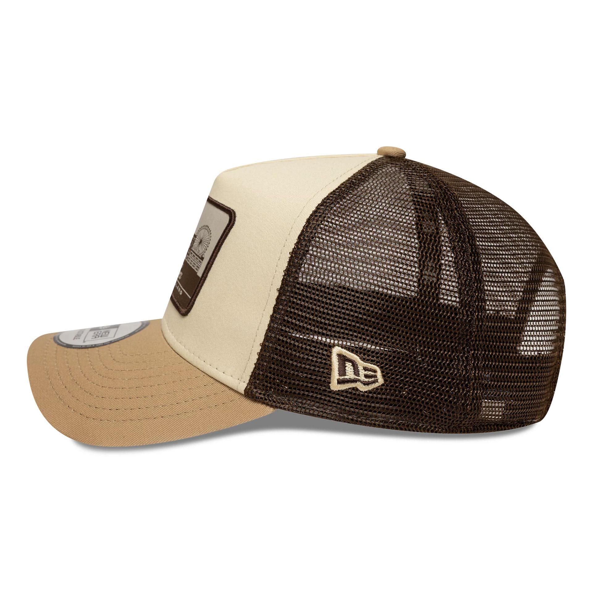 New Era London Light Beige 9FORTY A-Frame Trucker Adjustable Cap - Image 4