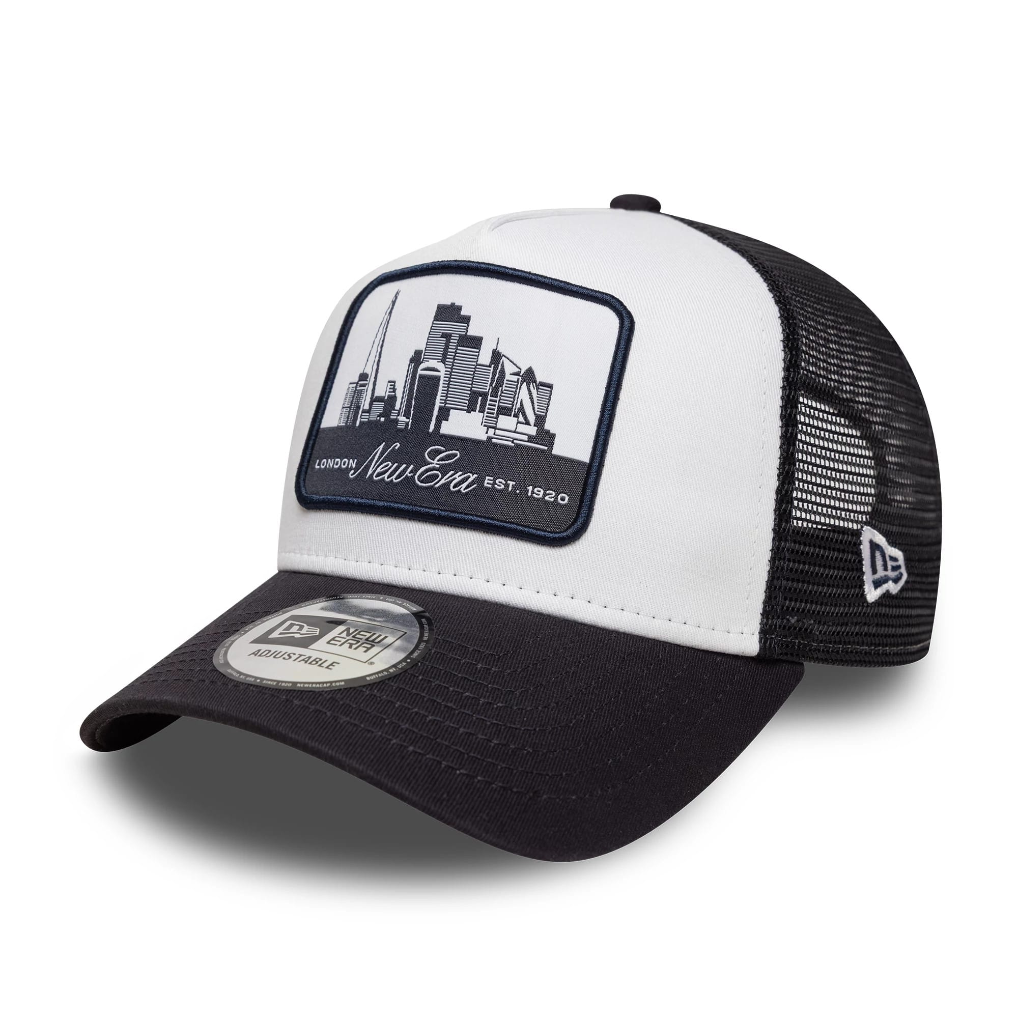 New Era London Navy 9FORTY A-Frame Trucker Adjustable Cap
