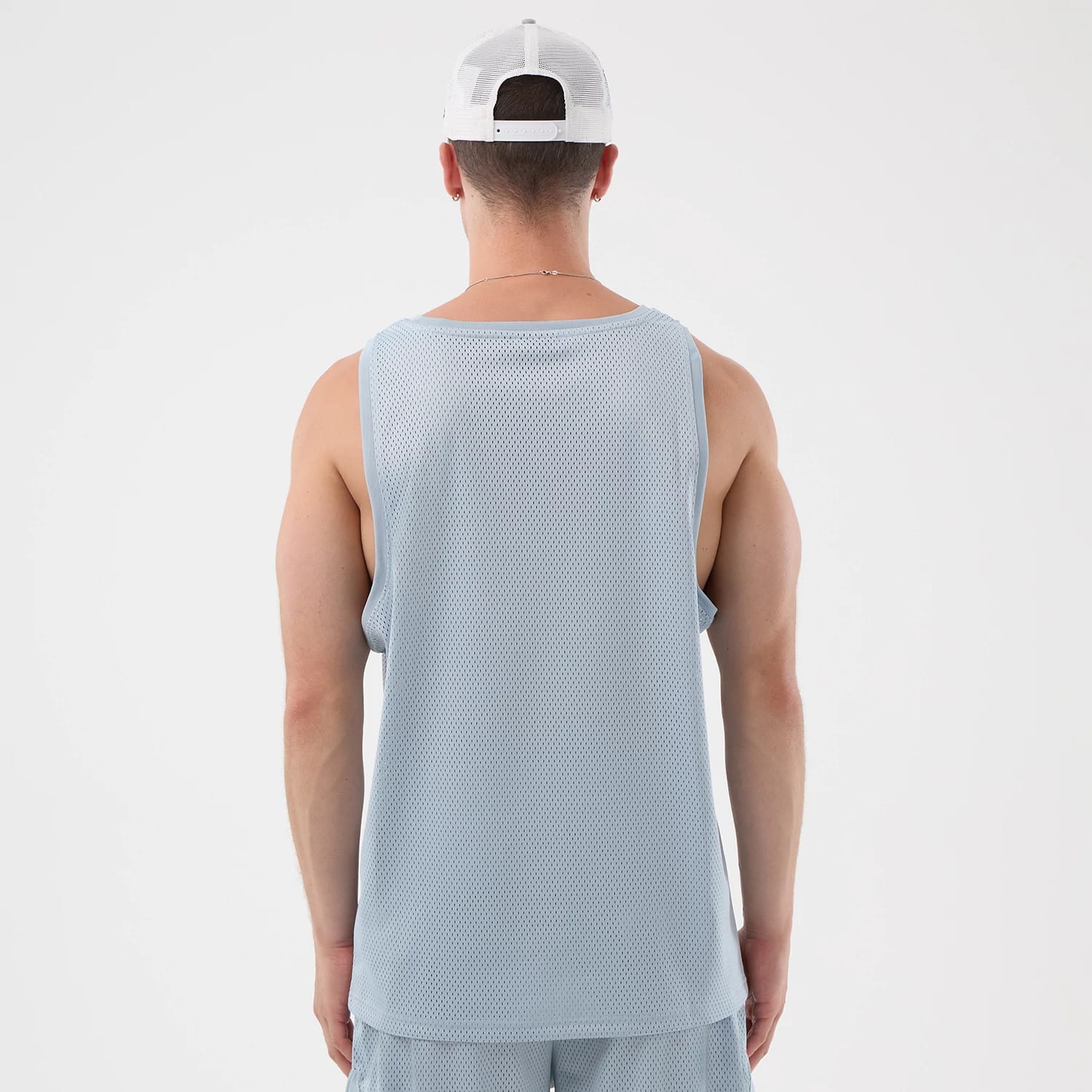 New Era Mesh Pastel Blue Oversized Tank Top - Image 2